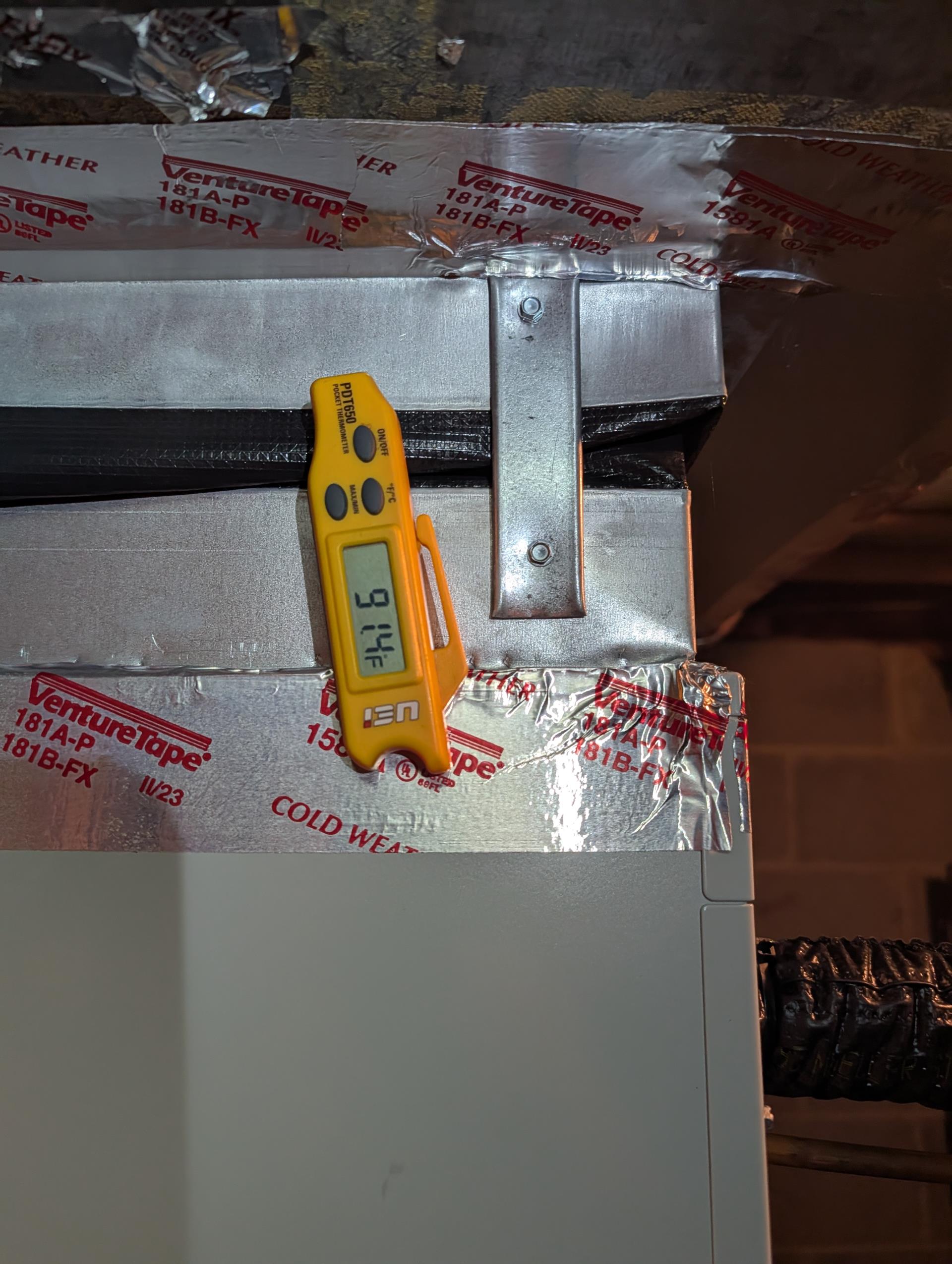 Homeowners ran out of oil.
They wanted me to configure the thermostat so that the Bosch heat pump would heat the house until they can get oil delivered.  Next Friday.
They have Honeywell T10 thermostat.
I set Backup Heat stages to 0
The controls now will run heat pump only.

When they get the delivery they will call us to come back, reconfigure the thermostat to have oil heat auxiliary with lockout at 40° as before and bleed the burner.

Checked heat pump operations. 21° temperature rise