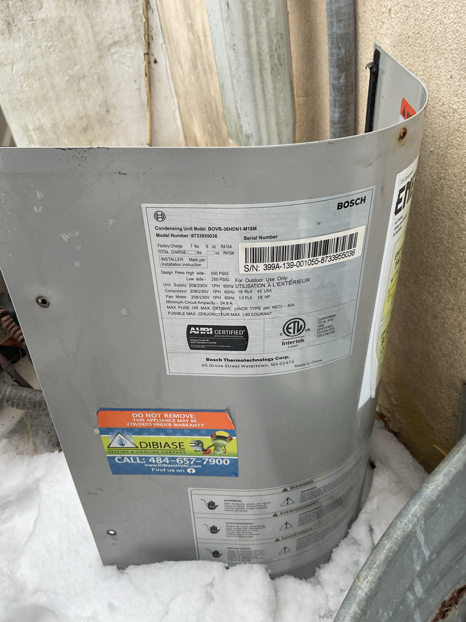 Luis 2-16-26 performed heat pump inspection on 2020 Bosch inverter system, (air handler does not have any back up heat) they use electric baseboard as back up heat. Check all electrical connections and components, inspect air filter. I left new filter for customer to replace it soon. I check airflow and temperature rise ok 87/64 check outdoor heat pump check all electrical and refrigeration numbers from inverter board. Test defrost ok. As unit goes into defrost cold air is coming from air vents. System is running properly at the time of service. 