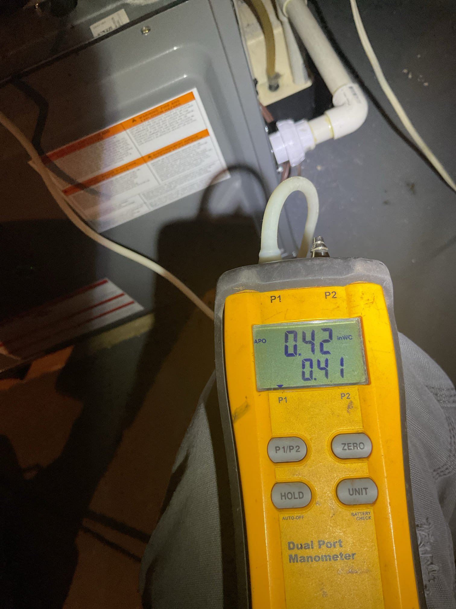 Luis 2-16-26 performed gas heat tune up on Amana 96% heater, from 2020. Check all electrical connections and components. Test heater operation, last time heater was check was in 2020 after installation. Customer takes care of 413 filter. Humidifier was never serviced, (bad shape) I offered to service humidifier and customer approved humidifier service. Clean humidifier parts and replace pad test operation ok. Clean sensor and burners. I also clean pump and test pump operation ok. I noticed inducer has some water inside wheel. Removed condensation from inducer. I would recommend adding drain kit on exhaust pipe to prevent any water from going into inducer. I provided estimate. Check airflow and static pressure. Gas pressure and performed combustion test ok cycle heater ok. Heater is working properly at the time of service. Customer sign up for service plan. This is first time visit.