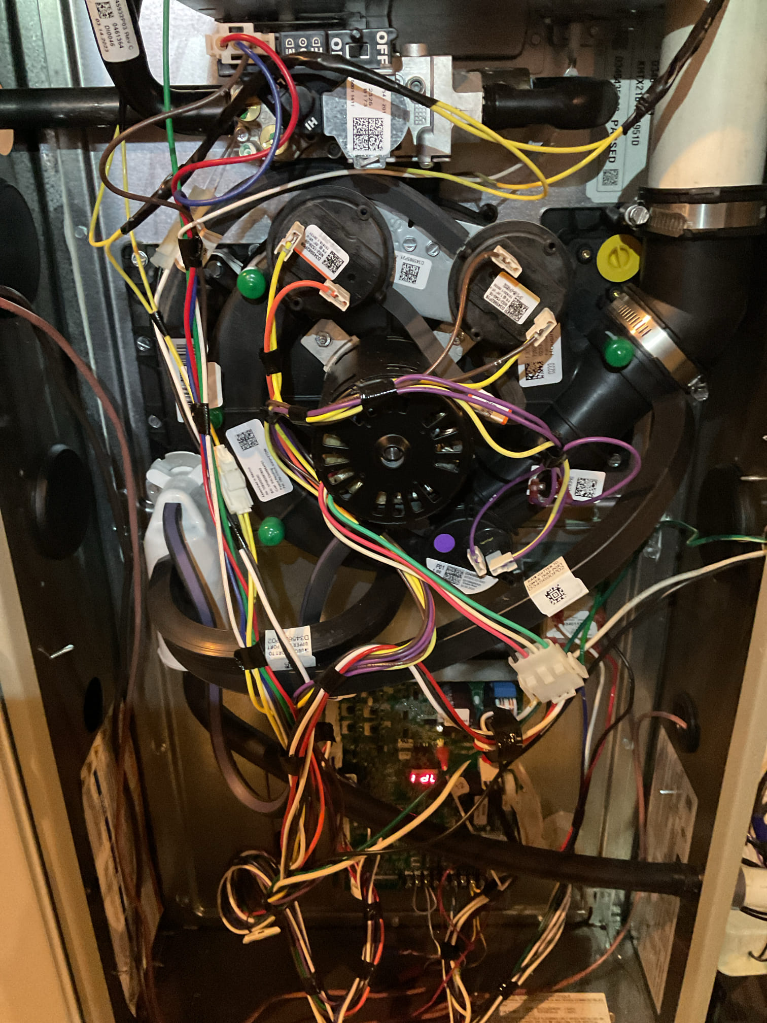 I Arrived to the customers home for a heat pump check up on a 2 yr old system . I checked all electrical connections and voltages . I checked the air filter and found good , filter size is a 413 Inspected the indoor coil and tested electric heat package. Took temp splits for the electric heat and blower motor amperage draws. I looked at the outdoor heat pump and tested for an outdoor btu output. Inspected the outdoor components and unit pressures. Everything is working fine at this time of service. 

I collected for $89.00 one time heat check up . I did leave a few electric water heater options for the customer to review. 