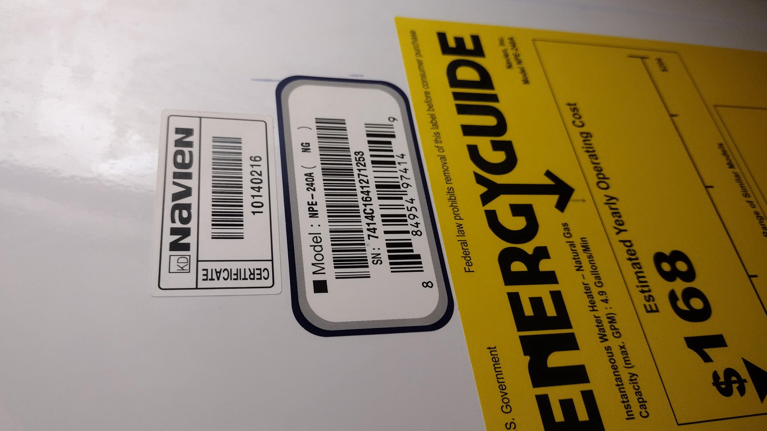 Luis 2-16-26 customer called in for no hot water, tankless navien not providing enough hot water. I check inlet filter ok no error codes showing, I contact tech support and they said before any further troubleshooting, flushing is necessary. We need to come back to perform tankless flush then we can further troubleshoot unit, there is a chance unit just needs flushing and will work fine. We will check operation after flushing. No expansion tank and pressure reducing valve are installed. We will need 90 fitting to connect to the hot water connection. See photos. Water pressure is 90 psi. I provided estimate to install pressure reducing valve and expansion tank.