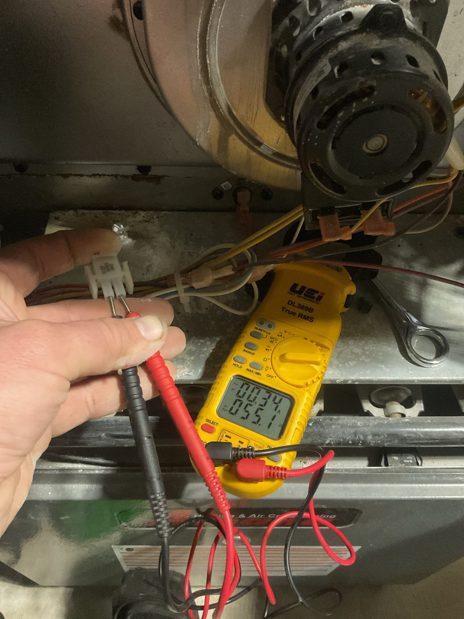 
Completed heat tune up for natural gas furnace.

Replaced 16x25x1 filter
Inspected heat exchanger, burners, flue pipe, inducer assembly and hoses
Inspected hot surface ignitor and verified resistance with meter
Cleaned flame sensor and verified flame rectification circuit
Measured temperature rise and static pressure
Checked wiring, controls, electric motors and components; there are no surge protectors; left estimate for a surge protector for each of the 2 main circuits of system. 
Checked manifold gas pressure
Provided email estimate for wet switch/flood safety will shut equipment down if water is detected near equipment 

Combustion, draft and smoke tests: Pass

Gas furnace is operating well at this time. 