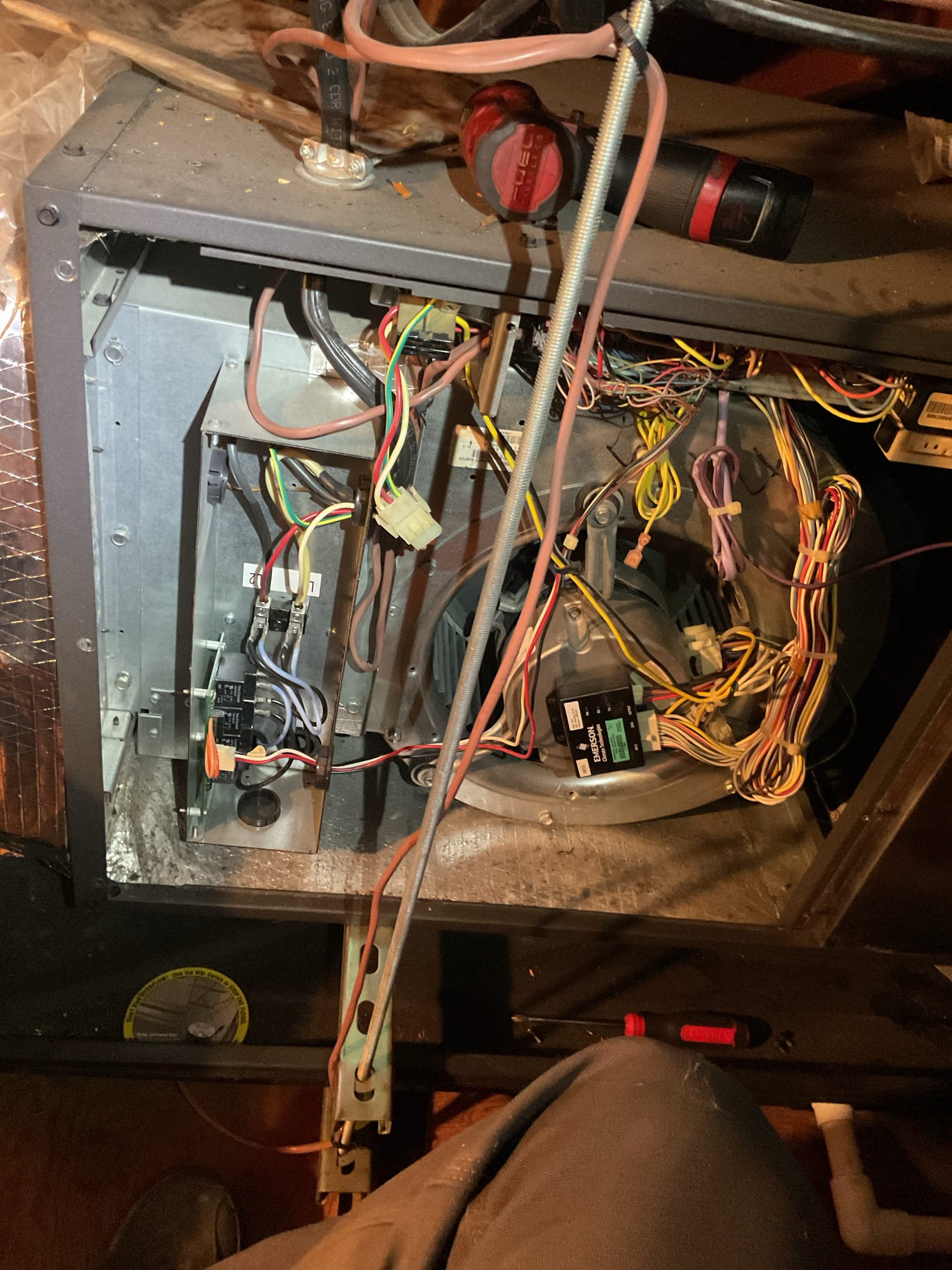 Luis 2-18-26 performed geothermal check up for split second floor system only. System is 16 years old, I check attic air handler all electrical airflow supply and return air temps 23 degree split regular heat mode. I check compressor side in basement, water pressure and Temperature for in and out. Good numbers. Check amp draw and voltage on compressor ok. Cycle heat pump. I could not test back up heat, there an issue with wiring or electrical components, i did some troubleshooting during tune up, this time is not sufficient to determine the issue. I provided estimate for advanced diagnostics, customer declined troubleshooting he would call when he has an issue. Heat pump is working properly at the time of service, I would recommend getting an estimate to replace system. I also emailed estimate for recommendations regards water protection, surge protection and electrical safety disconnect for attic unit. Office to follow with customer regards home comfort consultation for attic system. 