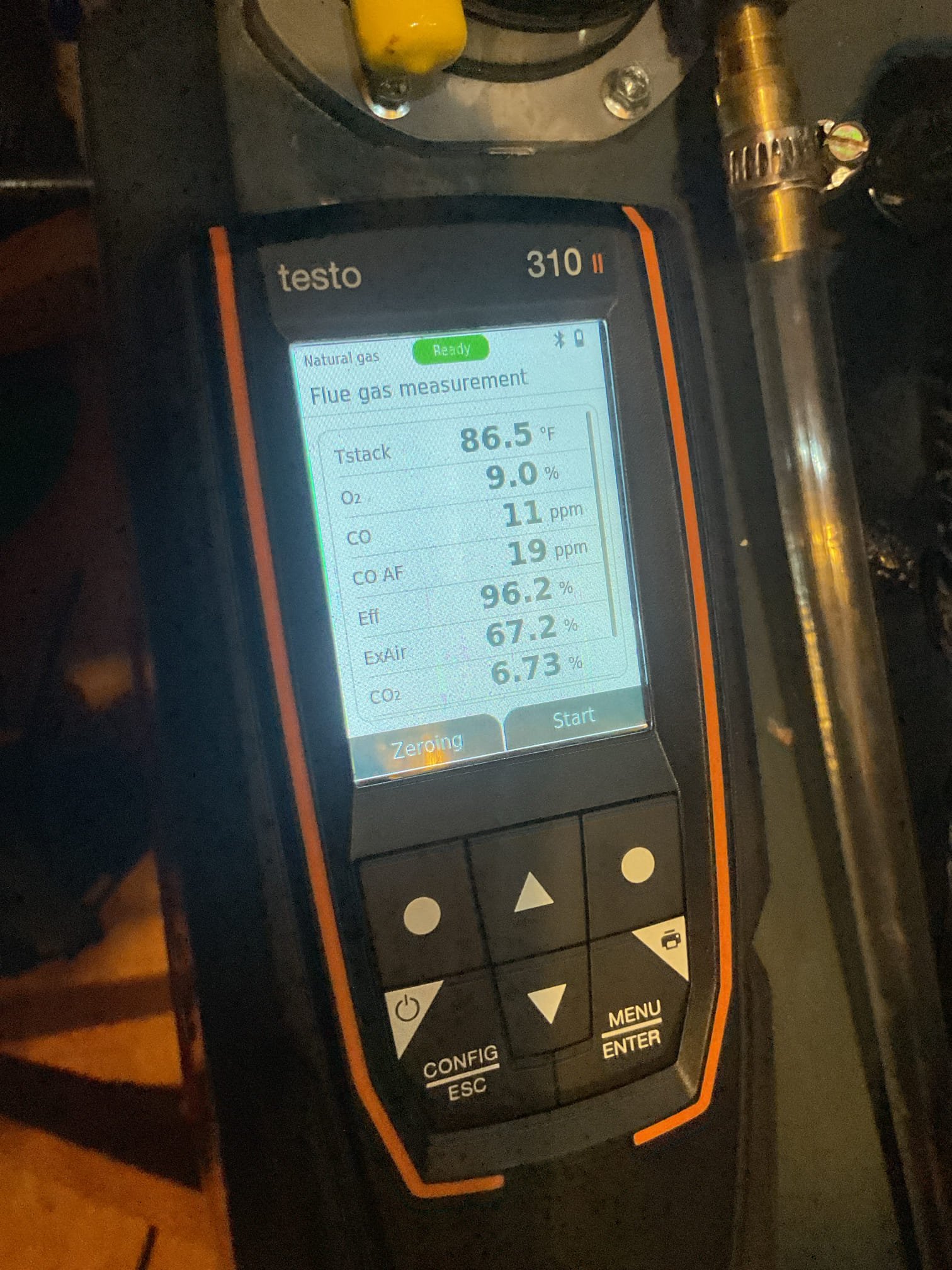 
Completed heat tune up for natural gas furnace.
Dibiase install 7/25/25

Replaced 16x25x1 filter
Inspected heat exchanger, burners, flue pipe, inducer assembly and hoses
Inspected hot surface ignitor and verified resistance with meter
Cleaned flame sensor and verified flame rectification circuit
Measured temperature rise and static pressure
Checked wiring, controls, electric motors and components;has  blower motor surge protector 
Checked manifold gas pressure
Inspected drains amd water safeties. System has wet switch, and ez trap.

Combustion, draft and smoke tests: Pass

Left estimates for (2) AC+Gas Heat plan memberships for the other (2) systems in the house.

Left estimate for APCOX whole home air treatment system. 

Gas furnace is operating well at this time. 
