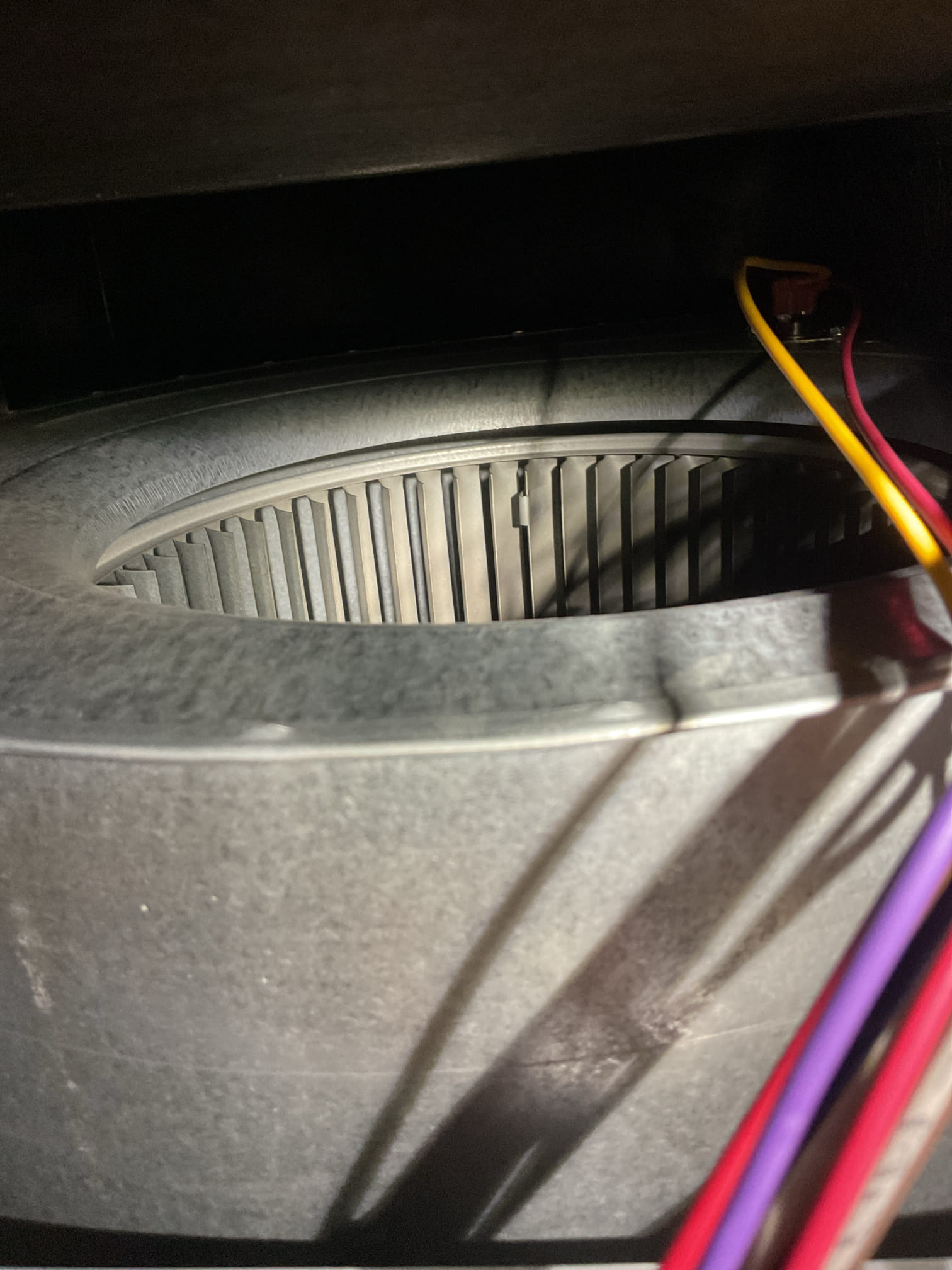 2/9/26 
Heating check up on 5 year old 90% Amana Natural Gas Furnace 

Started tune up and completed tuneup running combustion tests. Both tests show appropriate combustion levels. Tested my return and supply temperatures and found a temp rise of 40 degrees which is in appropriate data plate range. I tested static and found total static to be .58inwc. 

Checked all electrical connections including total system amps. Inducer amps, blower amps, ignitor and flame sensor, all electrical components functioning properly. 

Filter  was replaced today. Humidifier was maintenanced today #35 water panel. I pulled and cleaned flame sensor. Visually inspected blower and burners, both in good condition. I ensured all pressure switch tubing is clear and flushed drain lines to ensure there are no blockages and that condensate pump is functioning properly. 

Noticed water leaking from inducer exhaust piping, visually inspected and found several small cracks in grey PVC. I used red caulk to temporarily