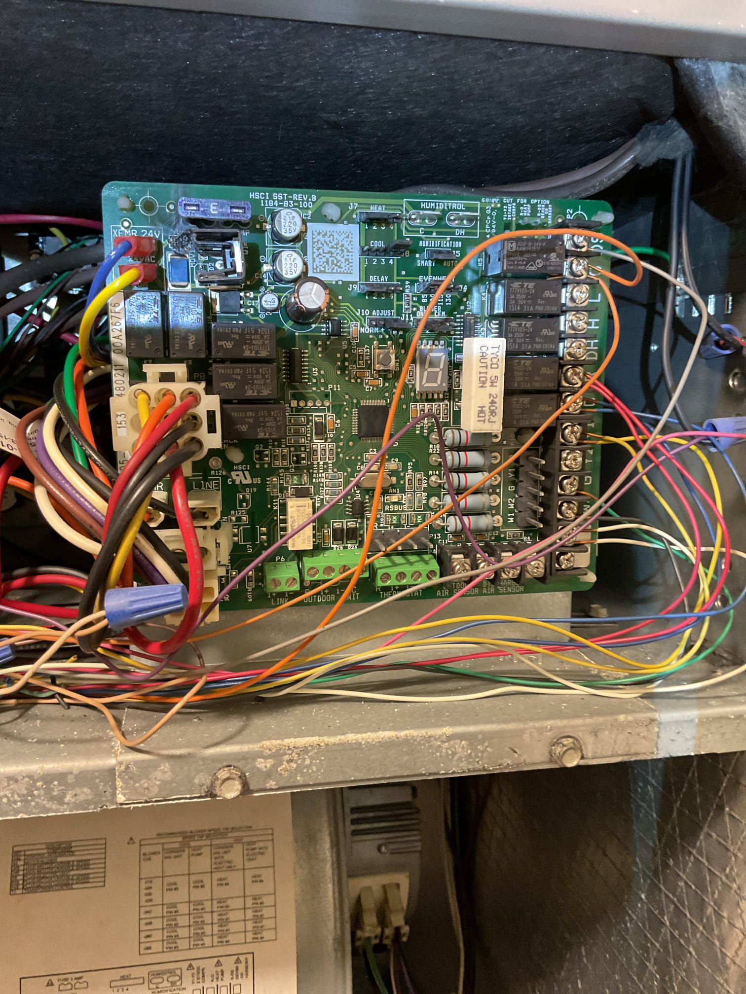 I arrived for a heating issue with a Lennox heat pump. I started with the indoor unit and checked the air filter , and the blower operation and coil condition. I did visually see the indoor control board was burnt in the top left corner near the fuse. But the system is actively running. I checked the outdoor heat pump and found pressures are great. The outdoor heat pump is running good and indoor temperatures were excellent. I believe what was happening possibly was that the indoor auxiliary heat was working intermittently due to the board being damaged. I sent over an exposition form to order the control board for the indoor unit. System is actively running at this time of service collected for new service contract , Diagnostic and 50% down on the control board . Total collected for today was $828.69 paid by credit card