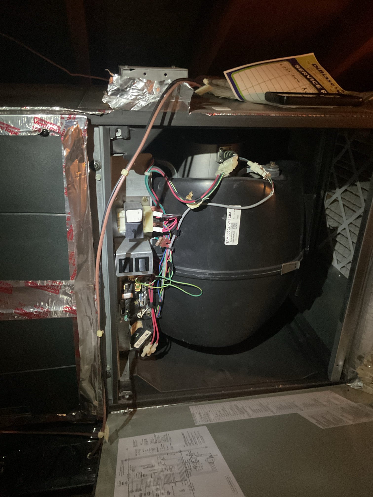 Luis 2-19-26 performed heat pump tune up on 2015 inverter trane system attic air handler test 15 kw back up heat ok. Check airflow, indoor coils and blower. Attic system has no surge protection and has old style water sensor. I provided estimate to add these components. I check outdoor heat pump operation check refrigerant levels and pressures, check voltage and amps draw, inspect inverter board, board is showing major wear, and some electrical overheating over the years. System is from 2015. Outdoor heat pump has no surge protection, I provided estimate for recommendations. 