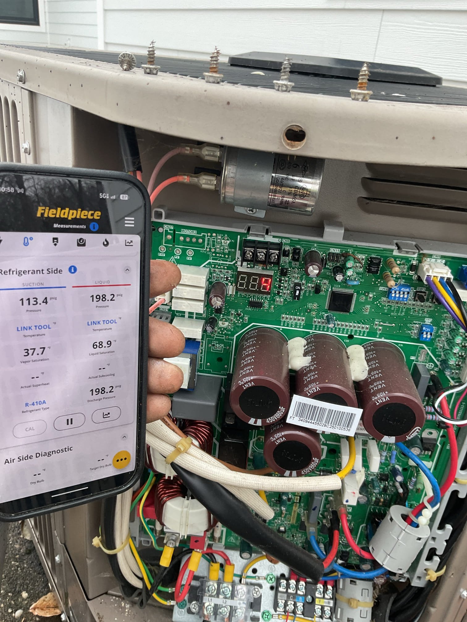 Completed heat tune up for natural gas boiler 210,00BTU input  (8) circulators (2) zone controls.

Cleaned heat exchanger. Flue piping, burners and burner compartment
Inspected pilot assembly. Pilot flame blue with orange tip: Good
Inspected hyrdronic components:  feed valves, expansion tank, circulator. 
Checked wiring controls and components.
Aquastat hi limit set to 180°F. 
Standing pilot gas valve ok 
Combustion and draft tests: Pass

System operating well at this time. Boiler is 24 years old. Approaching replacement age. 

Completed heat tune ups for (2) Bosch heat pump systems.

Both 20x25x filters ok
1st floor system has a failed pressure transducer. Transducer is giving control incorrect DC volts input. And therefore the compressor is not modulating. This unit also has a history of having a refrigerant leak. We charged the system 3# R410A in 2023. I would consider Replacing system. 
We will provide quote to replace pressure transducer.
Temperature rise for 1st floor system is 1