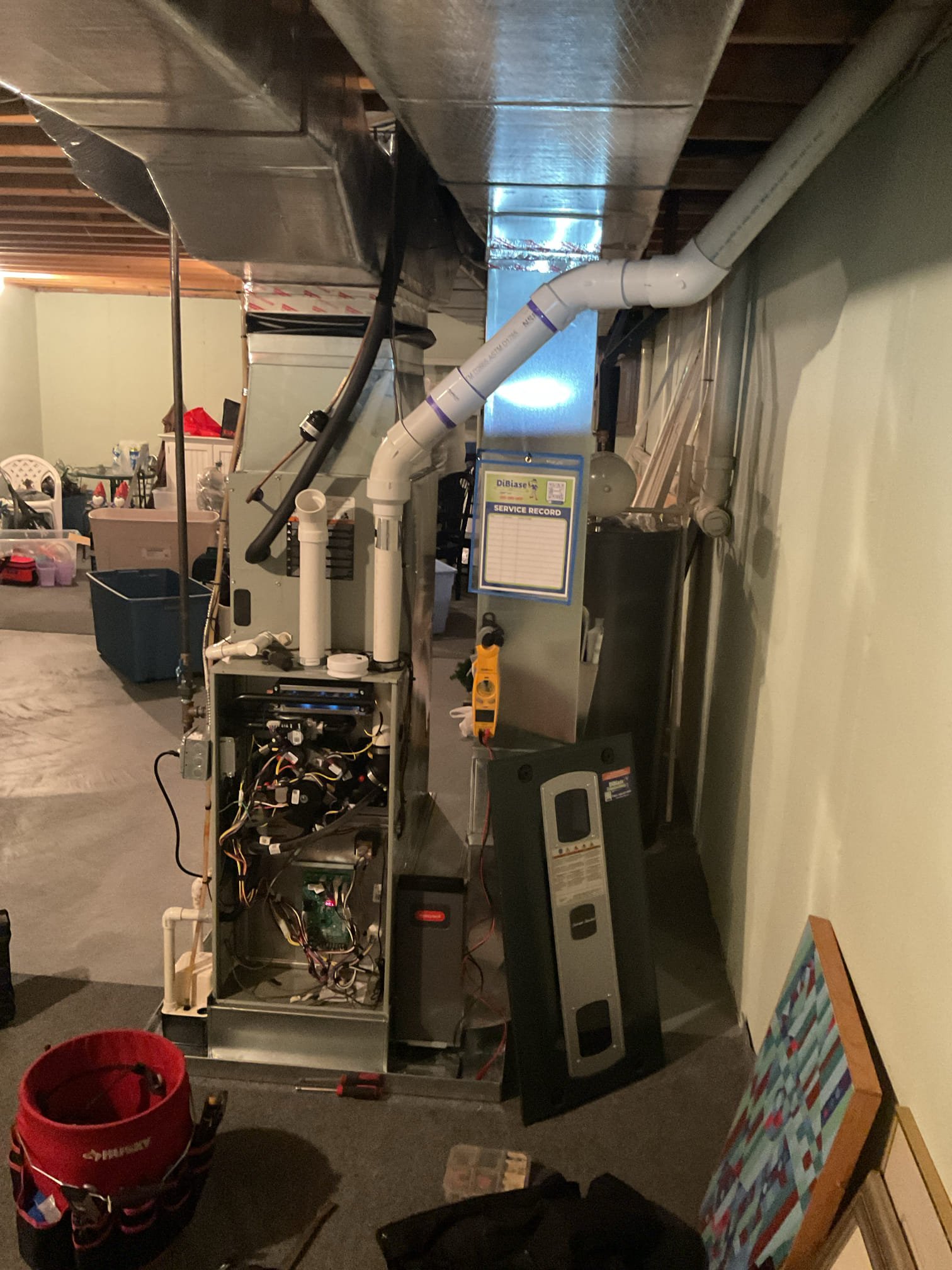 Luis 2-19-26 performed gas heat check up, 60,000 Btu American standard heater from 2019. Check system operation ok inspect all components, air delivery, combustion removal and ignition ok performed combustion test check drain and test pump, inspect gas piping ok. Cycle heater ok. System is working properly at the time of service. 