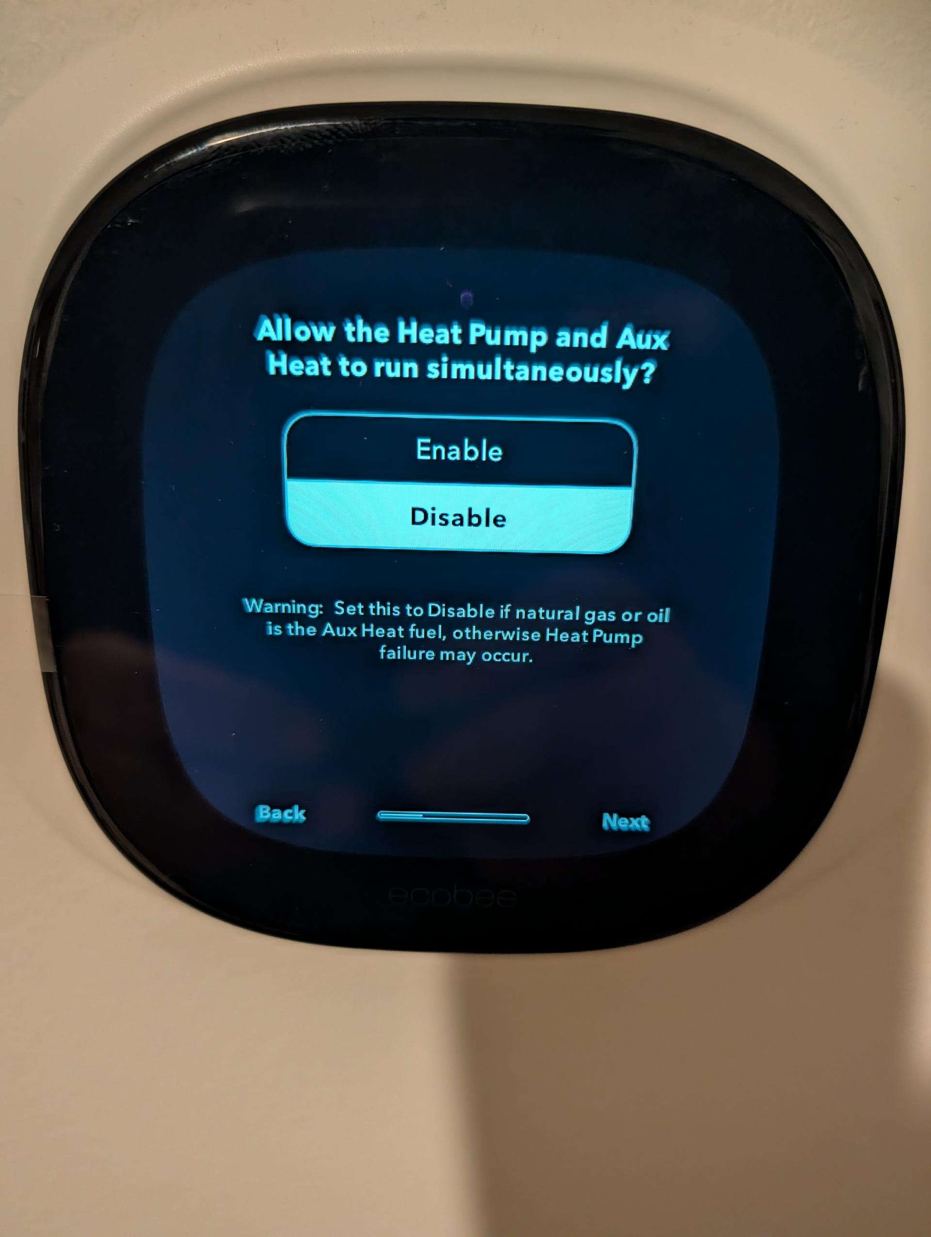No heat. 
Bosch funace we installed January 2025 with Lennox heat pump that dates to 2012 approximately 14 years old.

Found error code nL at Bosch furnace control.
“abnormal thermostat signals” 
Checked control voltages with meter. There was a demand for w1 gas heat and Y1 at the same time. Control identifies this as a conflict of interest and locks out operations and runs the fan.
I checked thermostat configuration. Made sure it was configured so that Aux heat and heat pump heat do not run at same time.
Thermostat randomly did this again resulting in a new no error code again.

Thermostat has failed. 
Replaced Ecobee for pro thermostat under Dibiase 2 year guarantee.
Set propane lockout at 50°+
Set Heat pump lockout at 45°
Aux heat savings optimization at 2.9
Paired room sensor and relabeled “Master”

The screw that was missing at HVAC equipment was a stripped out screw from the Lennox evaporator cover. It’s just a stripped out screw. I tape the seam of the evaporator compartment doo