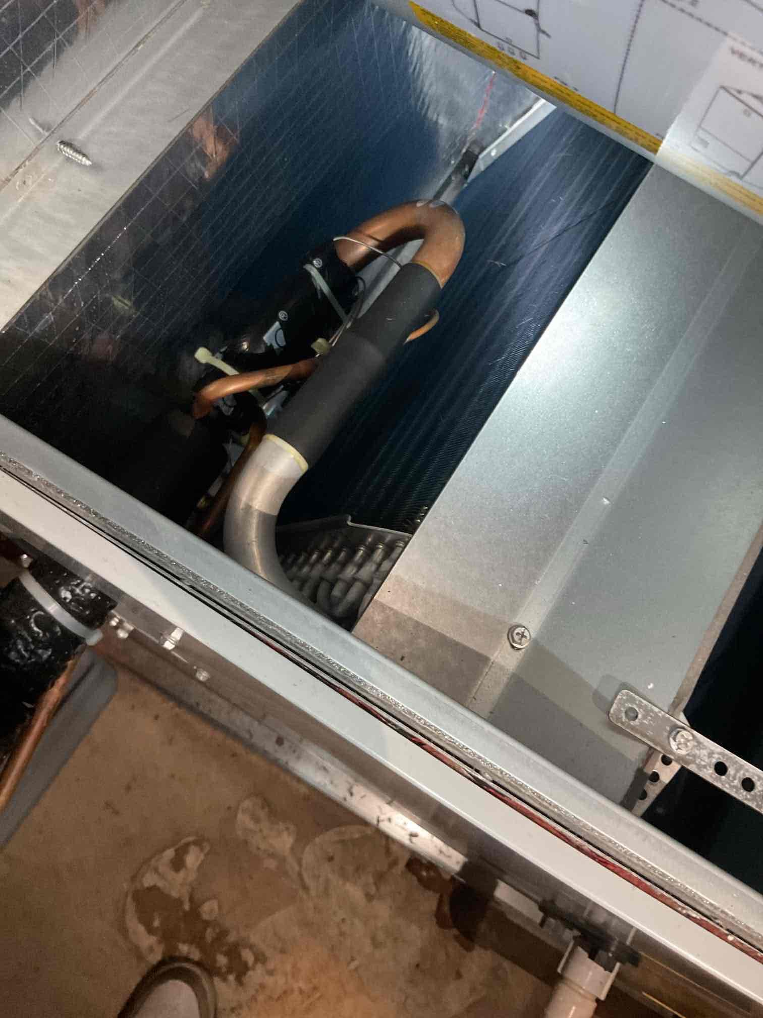 I arrived to the customers home to look at her Bosch heat pump system not working. I made sure everything inside was ok. I  Checked the filter, blower operation, and Inspected the coil. I went to the outdoor heat pump and found a E6 error, outdoor fan fault. I powered down the system for three minutes pull the motor lead and ohmed out the leads , found that the fan motor is ok but the control  board will need to be replaced. The board is covered under manufacturing and labor warranty. We will contact the customer once we have our hands on the new board I collected for diagnostic for $84.15 paid by check #167. I put Jackie’s thermostat back to aux heat and set  at 65°