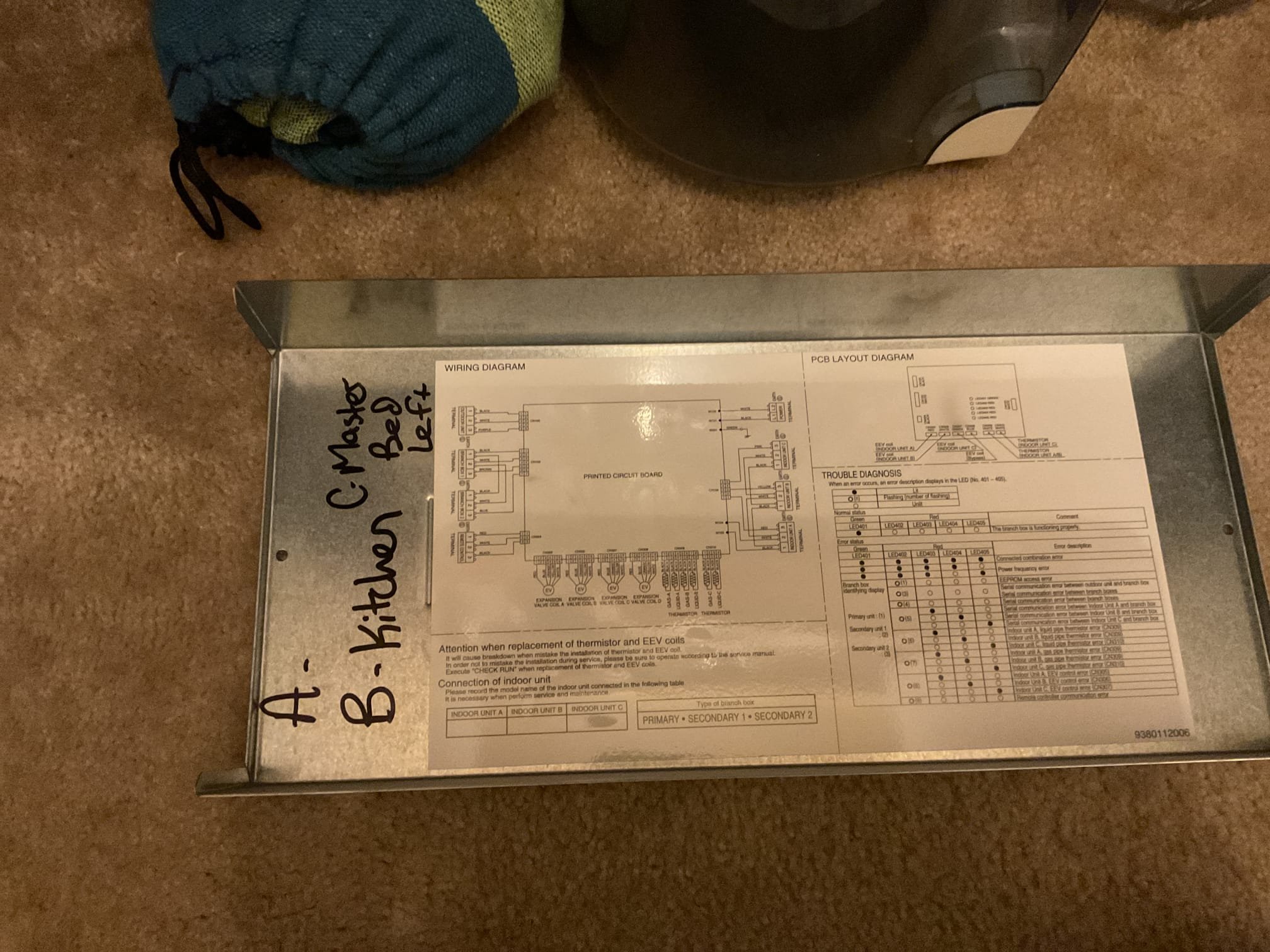 Fully assessed (4) head Fujitsu mini split heat pump system. Homeowner opened up linen closet there are (2) brace boxes inside. Did smell the electronics smell. Explained to customer that all I can do is perform a visual inspection of brace boxes. Which the way they are mounted you can’t open up the bottom brace boxes. System is around 10 years old would recommend getting a price on replacement of mini split system. Looked over what I could see and didn’t see anything burnt but can’t do a full inspection the way they were installed. Heat pump is heating properly at this time. 