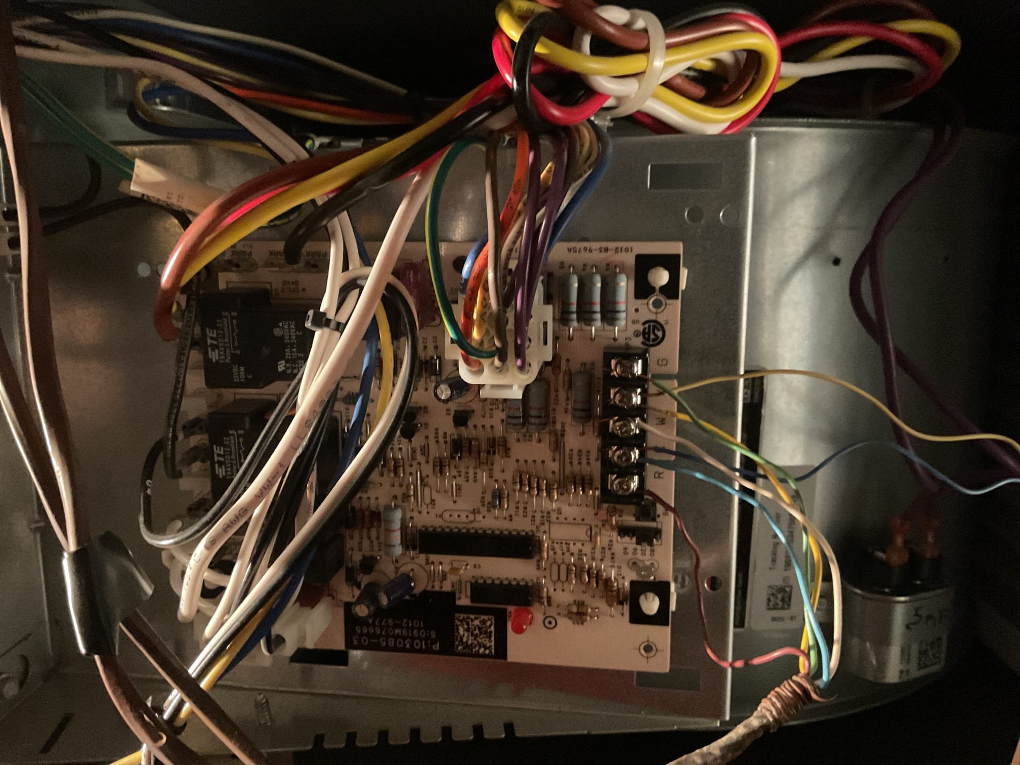 2/20/26. Replaced oem control board and tested operation. Furnace fired right up. Checked temperature rise it was 52 degrees. Also provided estimate to replace surge protector. Honored price she was previously quoted. Gas furnace is working properly at time of service. 