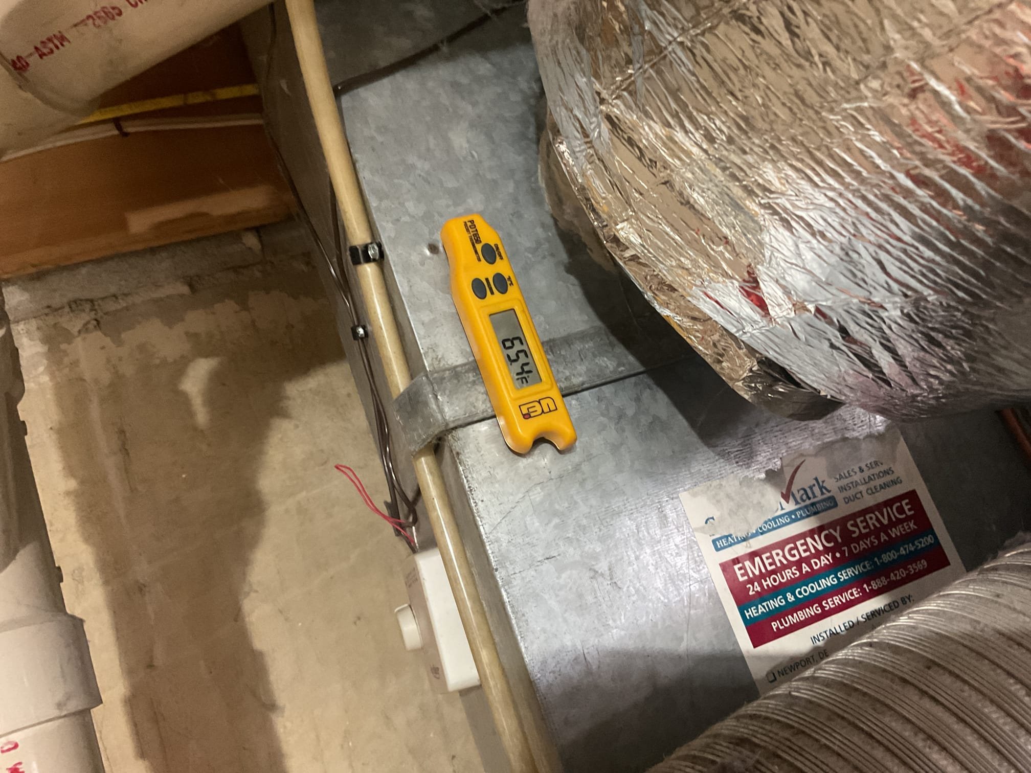 Fully assessed loud noise from heat pump. Talked to tennet about situation. He mentioned that the it sounded like the fan blade was hitting something. Gave heat pump a call for heat and tested refrigarant pressures. R410a refrigerant pressures were 301/89 which was good. Performed defrost test on defrost control board, worked just fine. Checked temperature rise at indoor unit. More than likely there was some ice that didn’t completely defrost at outdoor unit. Explained to tennet that if this would happen again he can take hot water from the faucet and pour it over the ice to defrost. Heat pump is at replacement age but is working at time of service. 