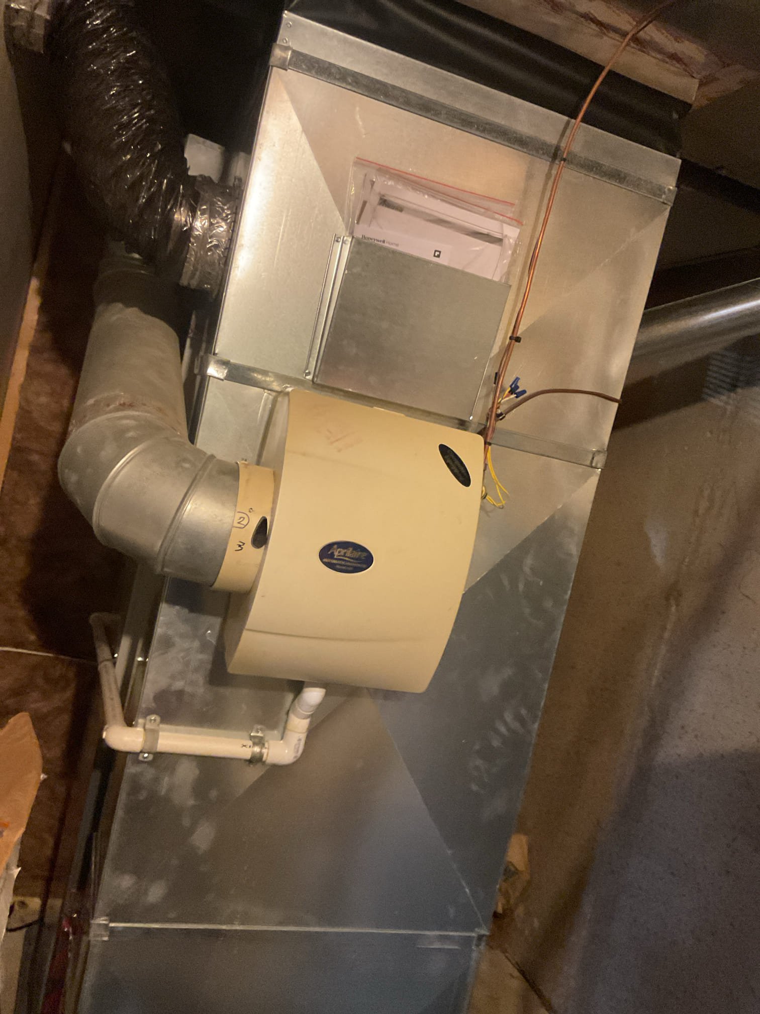 Luis 2-24-26 customer called in for no heat, condensation pump running non stop, I tested system operation, found issue with pump and vinyl tubing I clear vinyl, once I clear tube I found pump nit discharging, I provided estimate for repairs. Current humidifier is very old, I also provided estimate to replace humidifier, customer approved preventative repairs. We will need to come back to install parts. current humidifier is off, condensation pump is not in use , 80% furnace. Customer paid 50% for repairs. 