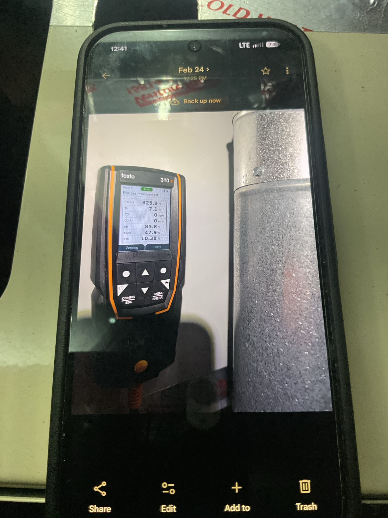 2/24/26
Barry
Homeowner had oil delivery.
Tank is 3/4 full according to left gauge.
Bled oil pump and tested system.
Completed firmware update on primary control. Pre purge is set to 15 seconds Post purge is set to 30 seconds.
Configured thermostat to recognize auxiliary heat to be oil furnace. 
Aux heat Outdoor temperature Lock out 40°F; compressor balance point 35°F
Meaning the oil furnace will only operate when outdoor temperature is 40° or lower. Between 35°F and 40° outdoor temperature the system will try to use the heat pump but if temperature drops 2° below setpoint the oil furnace will provide heating. 

System operating well at this time, 