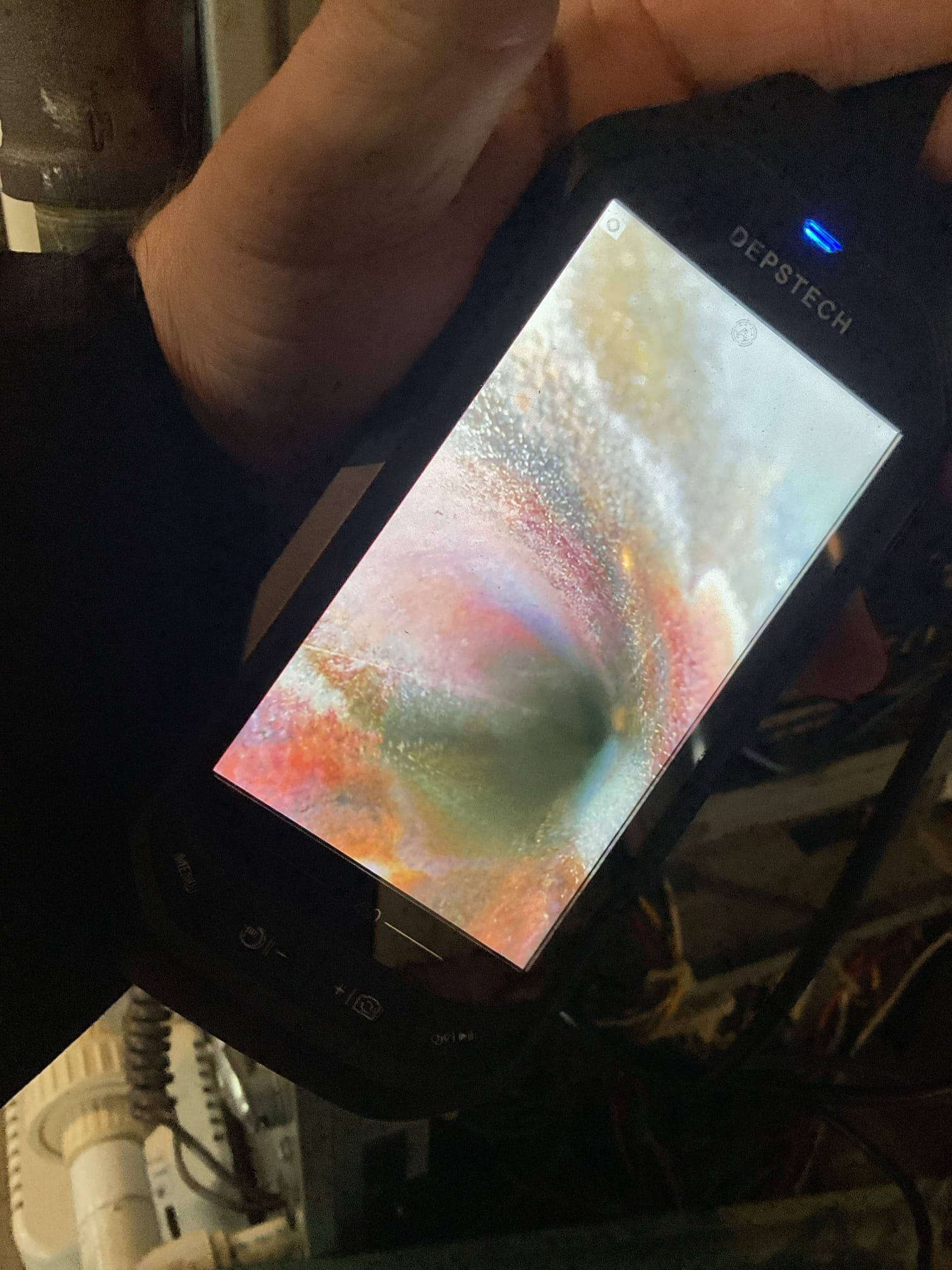 Fully assessed no heating situation. Went downstairs to the furnace and found nothing running, also no error codes. Went back up to the thermostat and found it was on cooling instead of heating, this is why the furnace was not running. Turned to heating and everything came on. Performed a combustion test. Also performed an inspection with a camera of the heat exchanger. Gas furnace and a/c were installed in 2003. Took photos of heat exchanger inside and out, a lot of rust on heat exchanger. Did not see any cracks yet but is in rough shape. Would recommend replacing the system. 