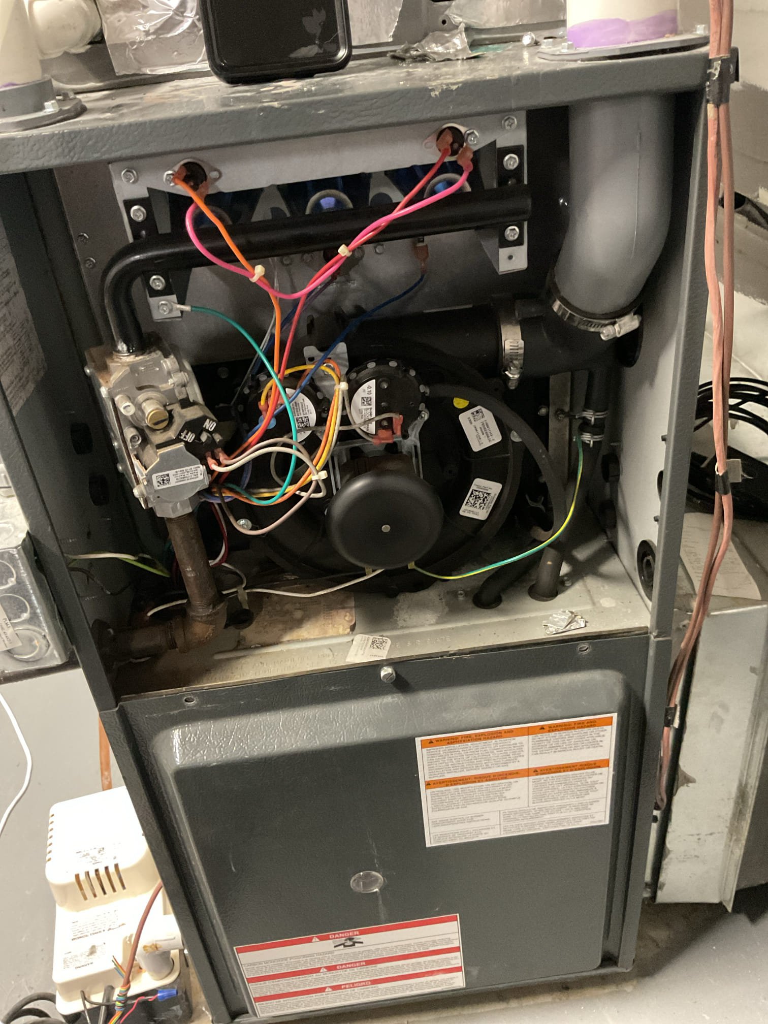 Luis 2-24-26 performed gas heat inspection on 2017 Goodman gas heater, 90%. Check all electrical low and high replaced air filter, test air delivery system, insect ignition system and combustion removal. During today’s visit I noticed some of the internal parts, and ignition are showing major wear. I took photos of heat exchanger, gas valve reading lower resistance than normal. Performed combustion test and check supply/return temperature. I also provided estimate to replace expansion tanks for water heaters. Currently both of them are not holding air anymore. 