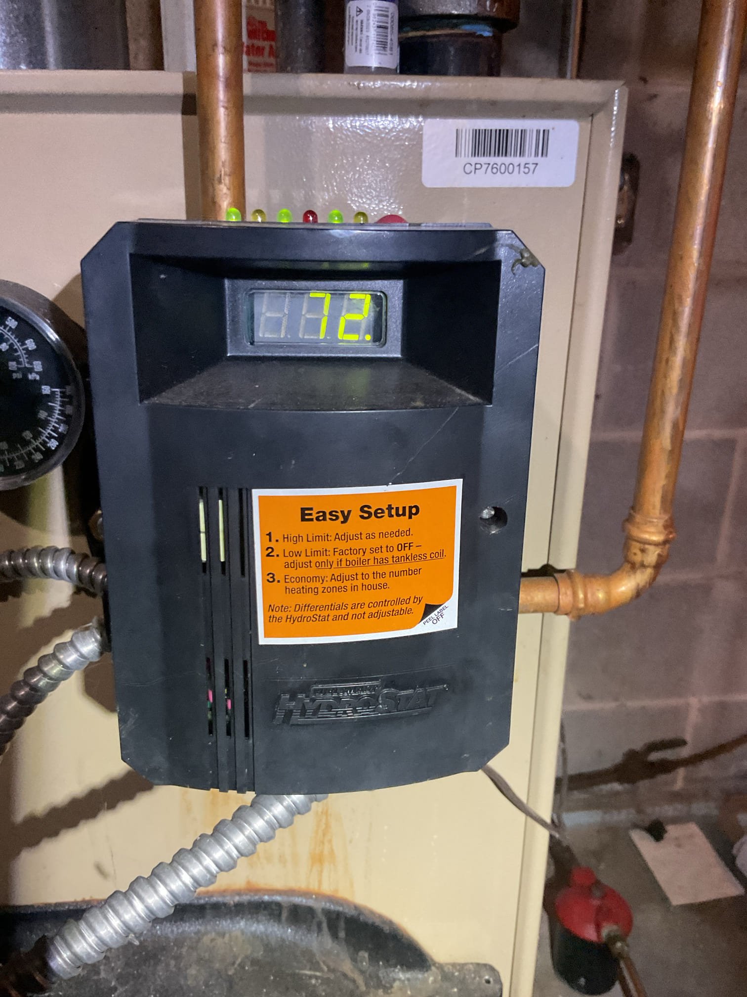 Pressure relief valve is trickling.
Boiler pressure 18 psi.
Relief valve should not let water out in less boiler pressure get to 30 psi plus
I used the manual stem and reseated valve. And after this it did not leak

Compression style expansion tank is not piped into ideal spot.

Recommendation is to install EX 30 diaphragm style expansion tank and cap off the closed style compression tank as well as replace metal an automatic air vent in the appropriate spot.

Left 2 estimates 
1. Replace pressure relief valve, install new diaphragm expansion tank 
2. Relief valve, expansion tank PLUS install auto air vent where the 1/2” cap currently is.

Also replaced 18x20x1 air filter at air handler we installed in September. Recommend replacing every 2 months. 

Boiler operating well otherwise. He will contact us if he wants to move forward with repairs. 