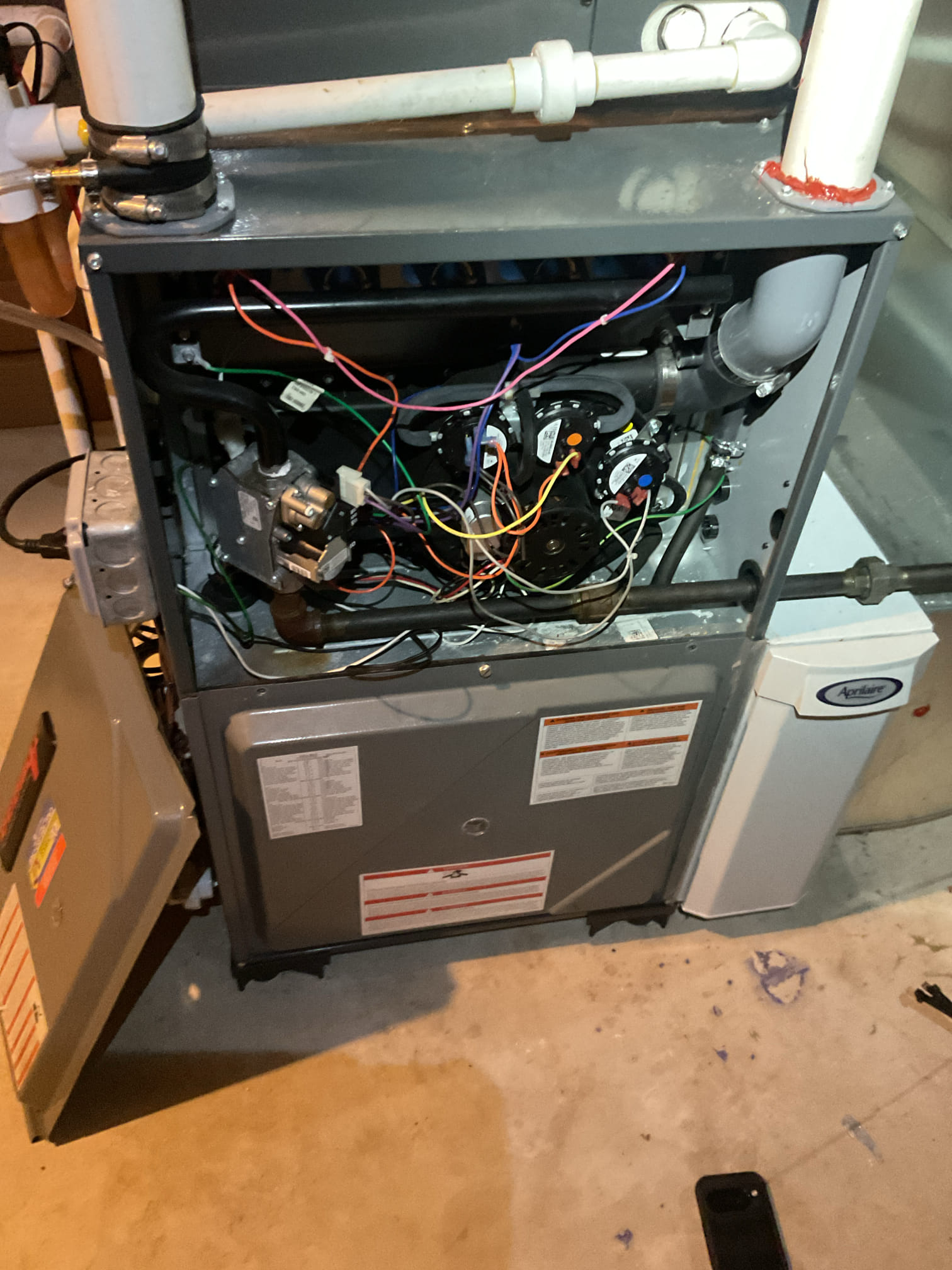 No heat: homeowner noticed it had gotten cold late afternoon.
Thermostat powered with a demand for heat.
Indoor control reading GA2 (gas heat 2) alternating with EE1 open limit or switch.
Found pressure switch prematurely stuck closed.
I explained that the control checks all safeties and makes sure that the pressure switches are not closed BEFORE the inducer runs. If the pressure switches are closed too early in the trial for ignition process it keeps furnace locked out.
I took wire off the pressure switch and contacts re opened and inducer started. There is plenty of draft in low and high fire heating
After this the pressure switches operated normally. However this issue could recur.
Provided estimate to replace pressure switches under parts only warranty.

Furnace was installed by Dibiase March 2022.

He paid for repairs today. We will order parts ASAP and schedule return.

Furnace operational at this time but this issue may recur. 
