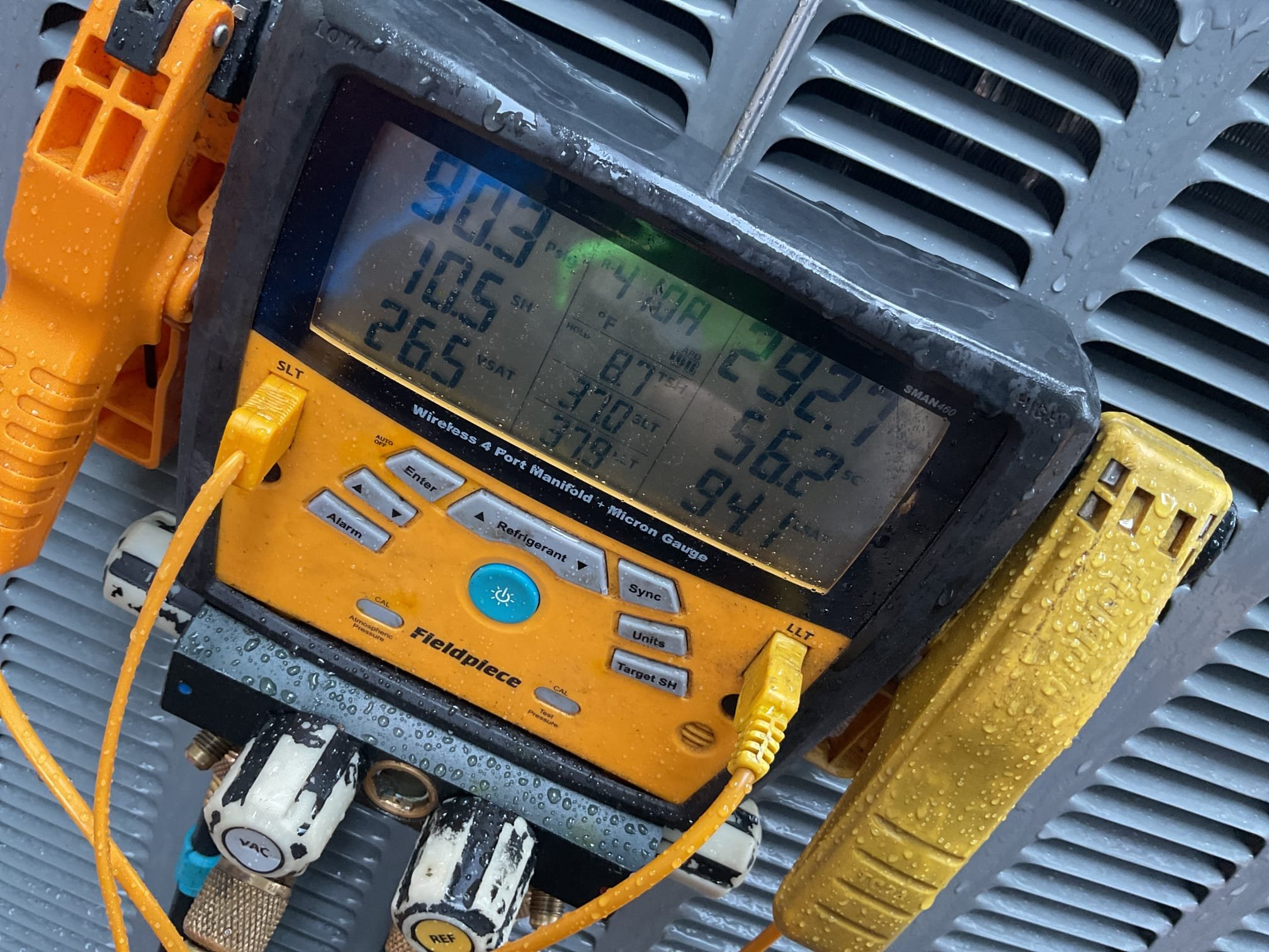 Fully assessed 2019 amana heat pump freezing up situation. Found unit thawed out when I arrived. Gave heat pump a call for heat and checked 410a refrigerant pressures. Refrigerant pressures were 322/90. Pressures were ok. Tried to put system into defrost mode from defrost board, did not go into defrost. Also found fan blade is bent up some and has some wobble to it. Provided options. 
Replace defrost board and fan blade