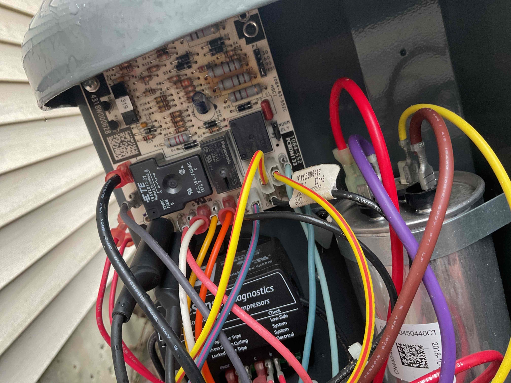 Fully assessed 2019 amana heat pump freezing up situation. Found unit thawed out when I arrived. Gave heat pump a call for heat and checked 410a refrigerant pressures. Refrigerant pressures were 322/90. Pressures were ok. Tried to put system into defrost mode from defrost board, did not go into defrost. Also found fan blade is bent up some and has some wobble to it. Provided options. 
Replace defrost board and fan blade