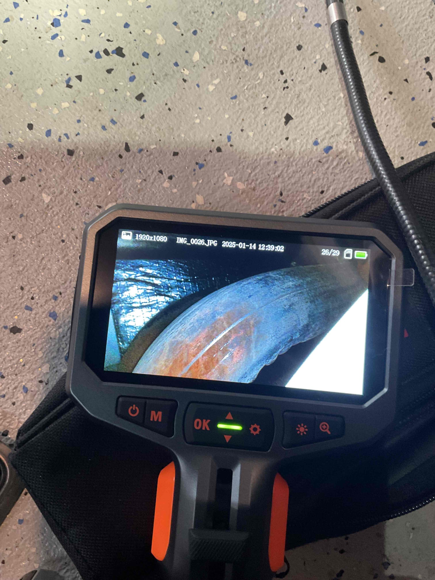 1/14/26 
Heating check up on an 8 year old 90% Amana natural gas furnace. 

Started tune up and completed tune up running combustion tests. Both tests show combustion in appropriate levels. Tested return and supply temperatures and found a temp rise of 59 degrees, in appropriate data plate range. Tested static and found total static to be .63inwc. 

Checked all electrical connections including total system amps, inducer amps, blower amps, igniter and flame sensor, all electrical components functioning properly. 

Homeowner notified me she recently replaced the filter so filter was not replaced today. Pulled and cleaned burners and pulled and cleaned flame sensor. Pulled the high limit and scoped heat exchanger, no cracks discovered but a good amount of rusting is occurring. Ensured all pressure switch hoses are clean and flushed drain lines to ensure there are no blockages and that condensate pump is functioning properly. Did notice some bacterial growth forming in top compartment of f