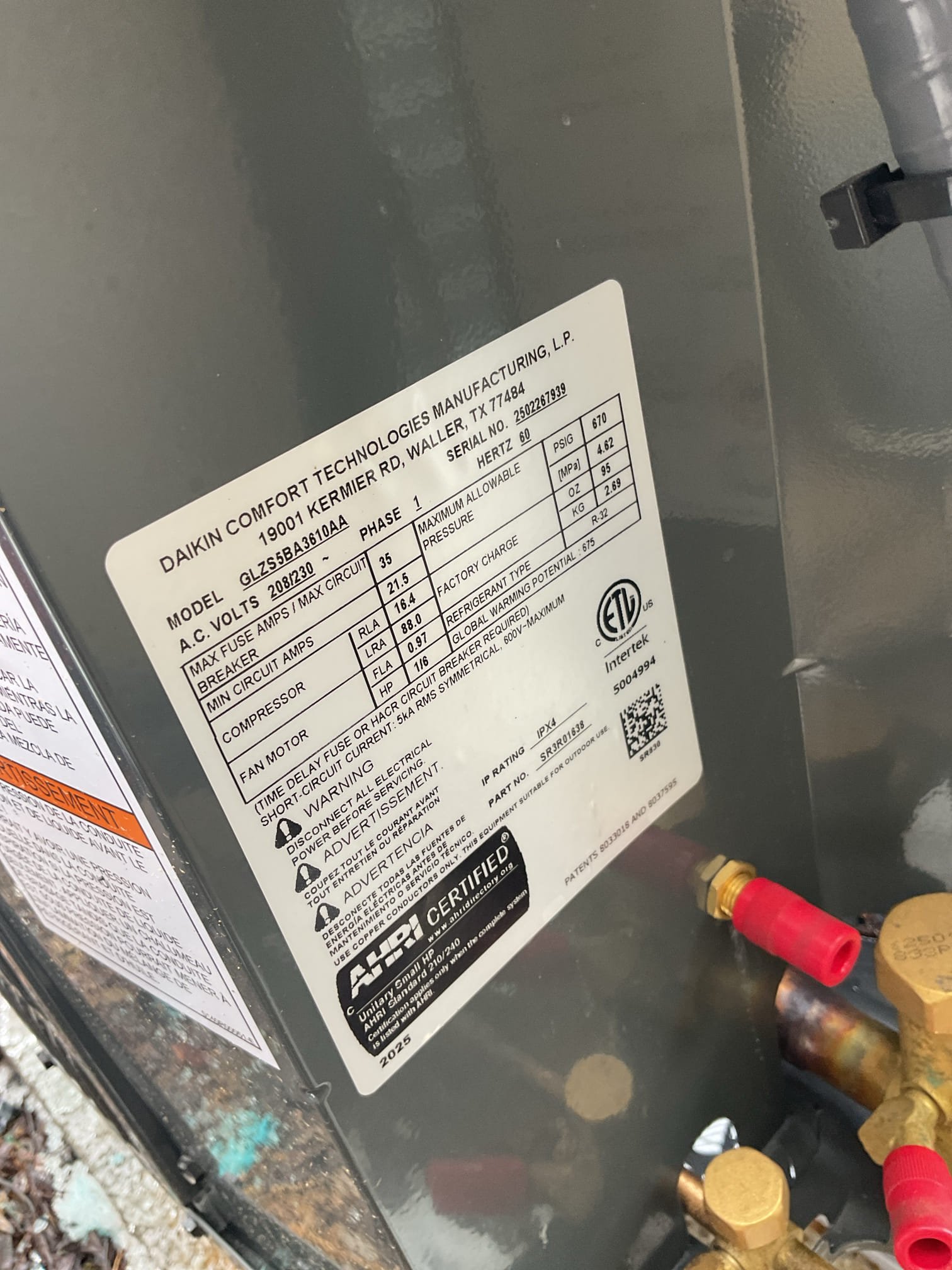 Luis 2-25-26 performed quality assurance on recently installed Goodman heat pump, check electrical low and high ok test water safeties ok. Test 10 kw back heat ok. Check airflow 28 degree temperature rise. Check refrigerant pressures ok. Heat pump is working properly. I showed homeowner how to change filter, every 30 to 45 days. Filter size 20x20x1 I also provided information about air purification system, customer was concerned about indoor air quality. Electric heat back up is locked out at 40 degrees with 30 minutes timer. Customer is aware this. 