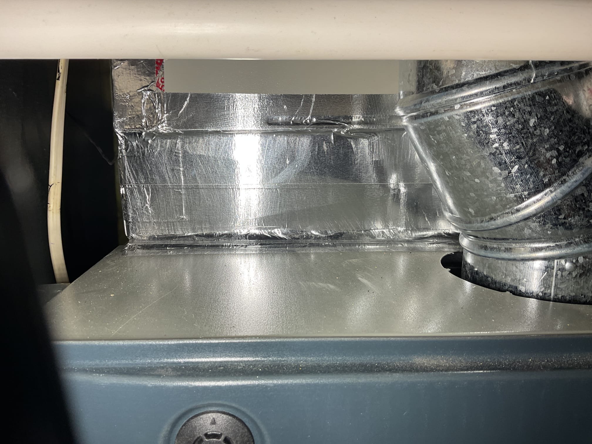 Found that the 2nd floor furnace we installed was making a whining noise when it came on. Found that a piece of tape on the return side was causing the noise. Used silicone caulk over top of the tape and noise went away. Also found first floor nest thermostat not working correctly on older system. Homeowner to replace themselves. Also performed quality assurance on recently installed trane gas furnace. Checked all electrical connections and components. Checked over wiring. Checked gas pressure. Performed combustion test. Gas furnace is working properly at quality assurance check. 