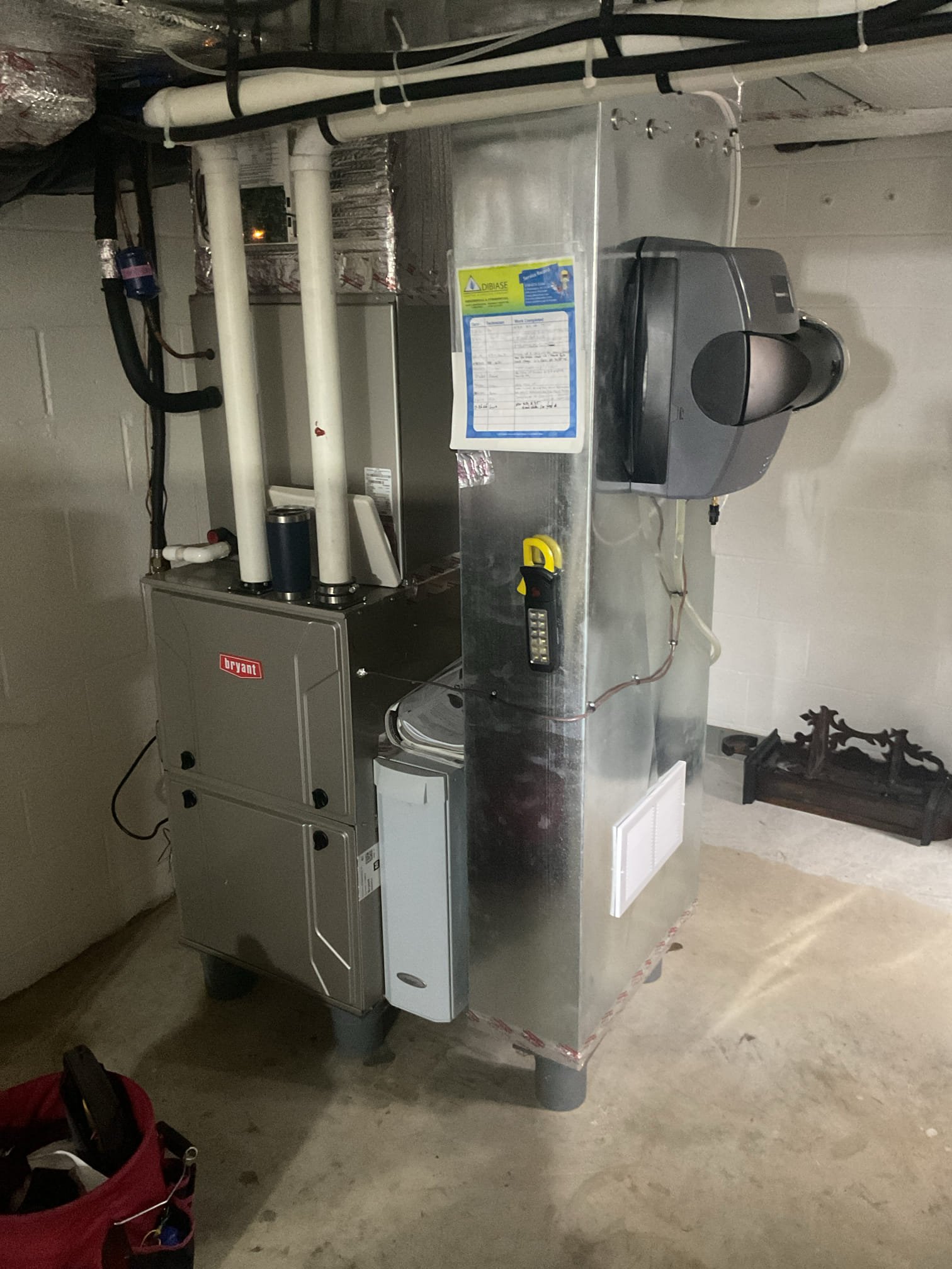 Luis 2-26-26 performed propane gas heater Bryant 90% from 2017, check all electrical connections low and high, replace air filter 213 and service humidifier, clean and inspect ignition system, air delivery and combustion removal, I noticed ignition system parts are showing major wear, combustion removal motor makes noise, combustion test ok. Cycle heater ok I provided estimate for repairs and recommendations. Customer has an issue with gas valve about 1.5 years ago. 

I also performed heat inspection on Mr cool single head mini split, check indoor coils and electrical ok clean filters, check air flow ok good temperature rise. Check outdoor unit electrical voltage and amp draw ok. Check refrigerant lines temperature ok. Unit does not have surge protection, I emailed estimate to add surge protection to mini split. Customer signed up for service plan on mini split 