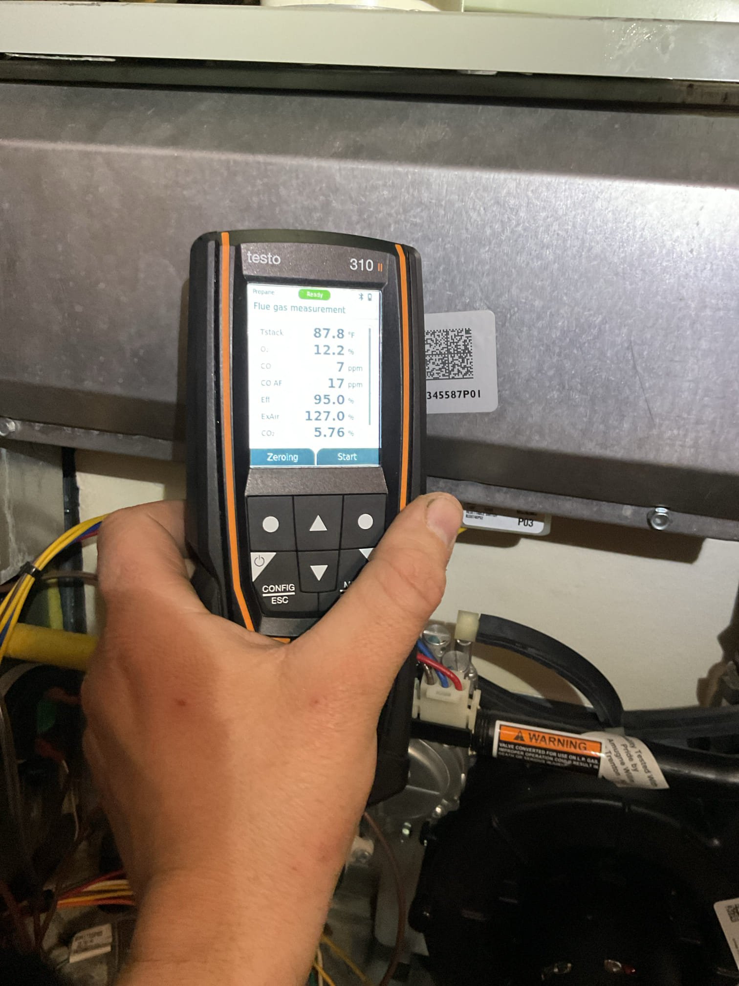 
• Shut off gas to manifold
• Remove old burners
• Install and properly align new burners
• Turn on gas tp manifold 
• Test operation of system

2/26/26
Barry
Replaced (5) Burners under parts warranty.
Also cleaned and inspected flame sensor.
Verified ignitor ohm reading.

Afterwards tested system. 
Gas pressure, combustion analysis and flame sense/rectification.

System operating well at this time. 