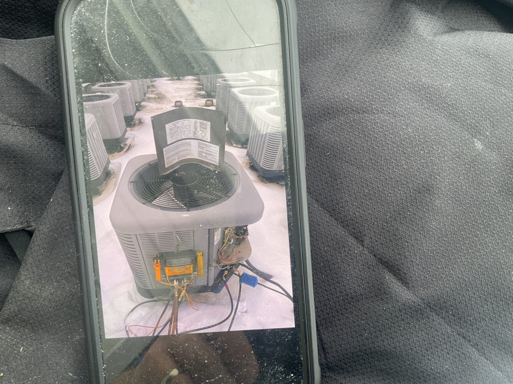 Fully assessed no heating situation. Found air handler and strip heater running, but not outside heat pump. Went up on rooftop and found 2016 Rudd heat pump flat on charge. Found refrigerant leak at a common break point at high pressure switch 90 bend. Will need to re braze and replace bi flow filter dryer pump down re - charge and test out. Heat pump is down at this time. Maintenance to clean indoor evaporator coil.