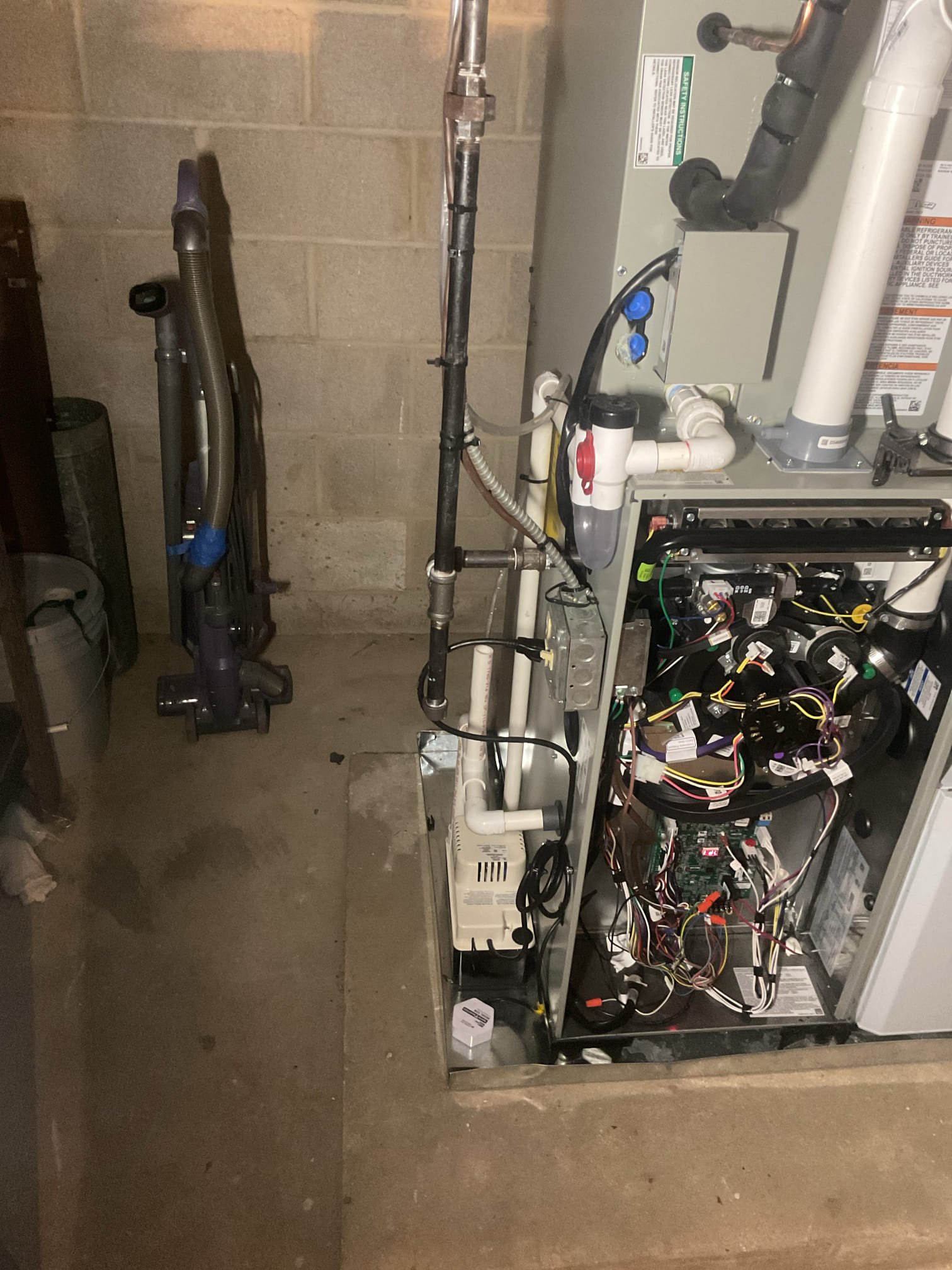 Performed quality assurance inspection on trane gas furnace a/c. Checked all electrical connections and components. Checked gas pressure. Checked temperature rise. Found after giving system a call for cooling nothing came on. Found possible failed refrigarant leak sensor. Found board flashing a code 3 for refrigerant leak or no communication from sensor. Made sure connections were good. Need to order warranty refrigerant leak sensor. Gas furnace is operating properly at quality assurance check. 