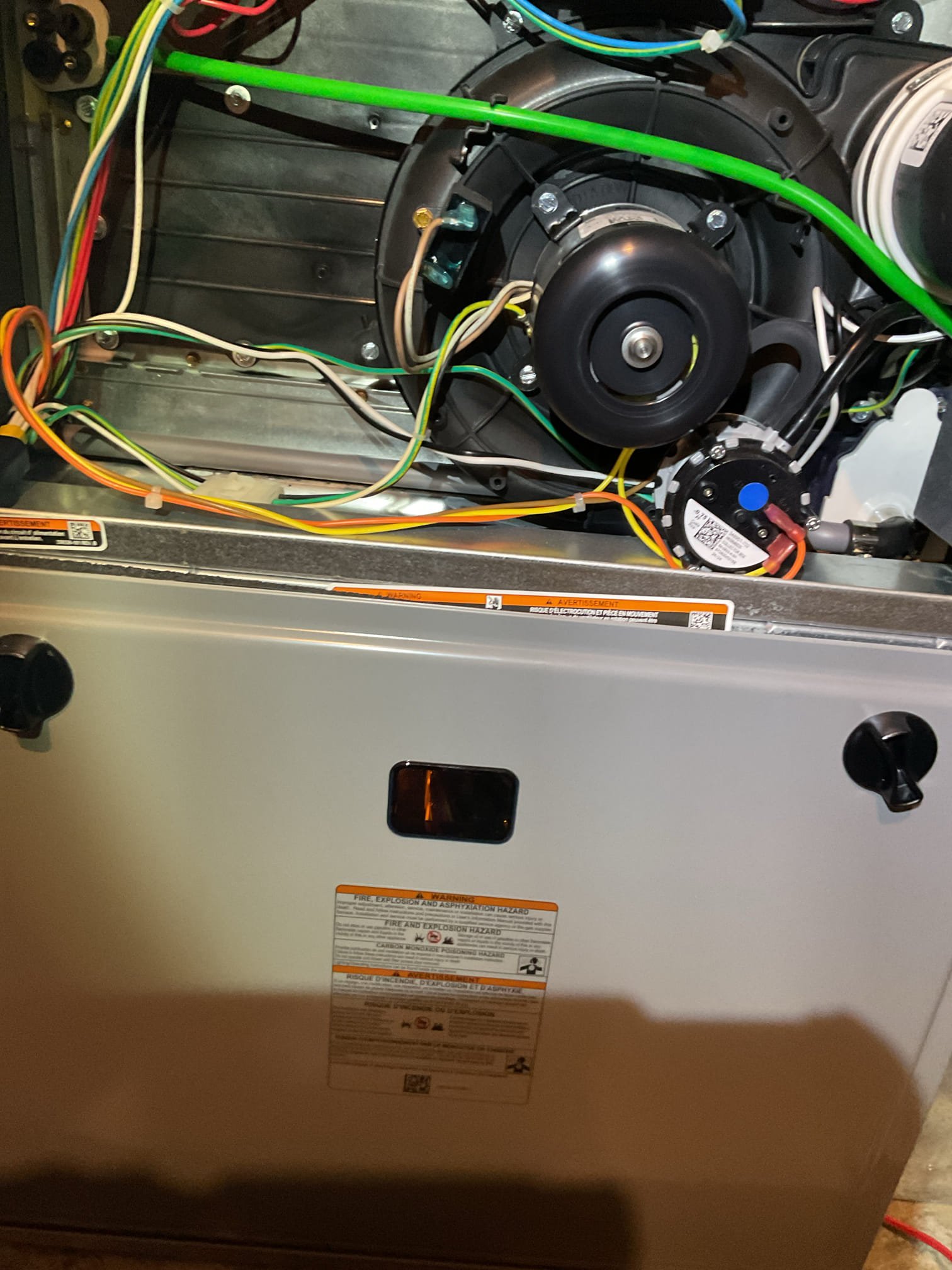 02/27/26 Dan 

I arrived to the customers home , they have a water leak , we just installed a new humidifier. 
No recall or warranty, it had nothing to do with the humidifier install . Found furnace trap had water around it . I did clean out the trap and pitched  the drain line down ,  it was pitched up . I turned the system back on and bumped the temp up to tested for a period of time to check for water leaks. No water leaks at this time and the drain line is moving water and draining. I collected for my repair and diagnostic for $372.51 paid by check