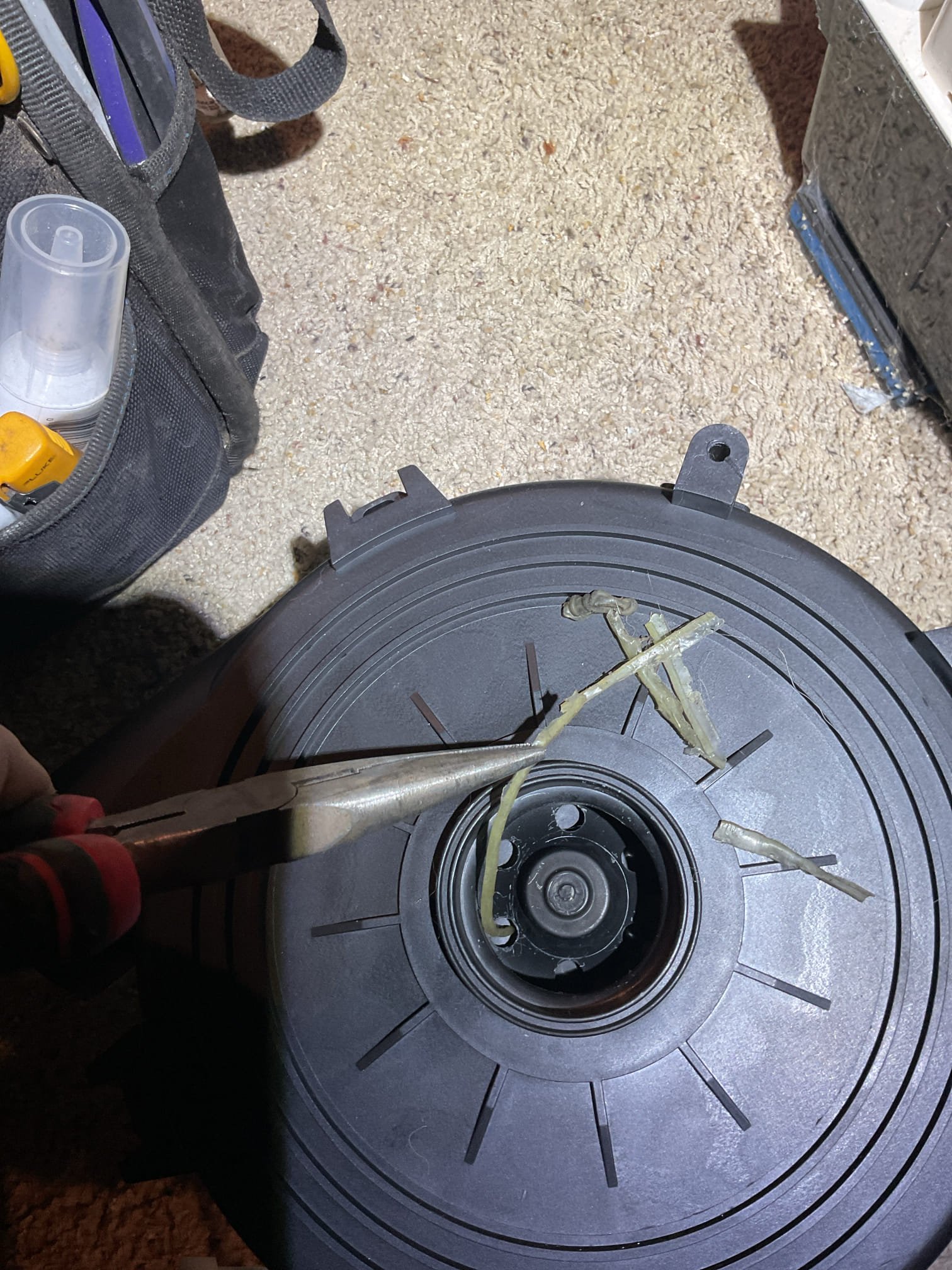 Found silicone bands around inducer had broken free and got stuck between inducer frame and squirrel cage rotor thereby causing the inducer to be seized stuck.
I removed the bands as necessary to allow rotor to spin for now. Inducer needs to be replaced under parts only warranty.

After addressing this issue the trial for ignition stopped at light off of burners due to severe corrosion of burners. Propane is not able to pass through crossover pers of burners to to accumulation of rust. I cleaned burners as best as possible. At the time we made proposal for this furnace the manufacturer did NOT offer stainless steel burners. Now stainless steel burners are available strongly recommend replacing corroded burners with stainless steel. 

Offered to replace inducer under parts warranty and upgrade burners to stainless steel today. 
Homeowners agreed.

Ordered and picked up parts from supply house.
Removed failed inducer and installed new. 
Replaced aluminized steel burners with new stainles