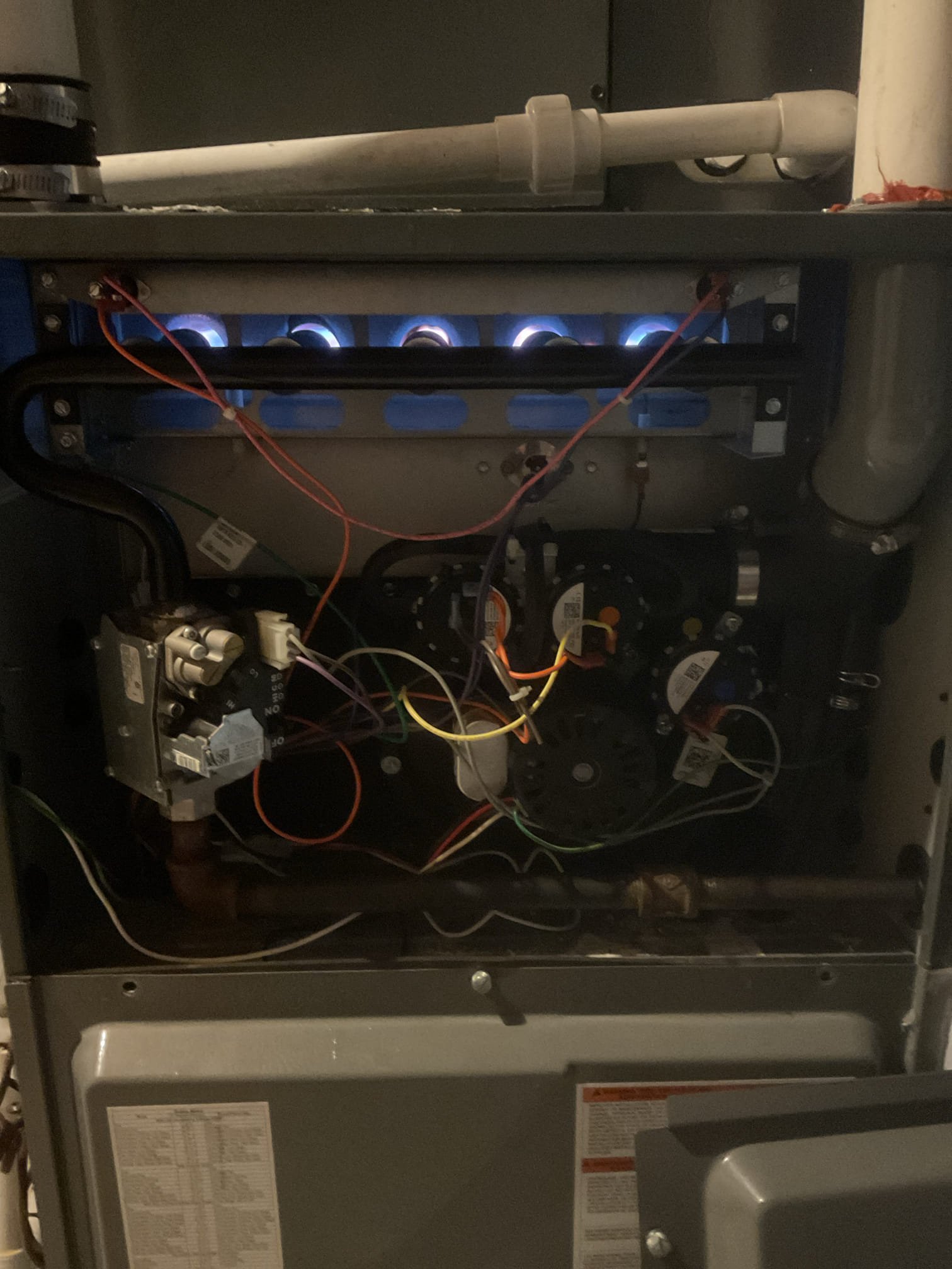 I arrived to the customers home to replace their warranty pressure switches. I turned the system off. I removed the failing pressure switches and replace with new OEM pressure switches. I turned the system back on and tested system operation and checked both high and low stages of heat . The customers had already prepaid for the pressure switches. I had to customer sign off when completed.