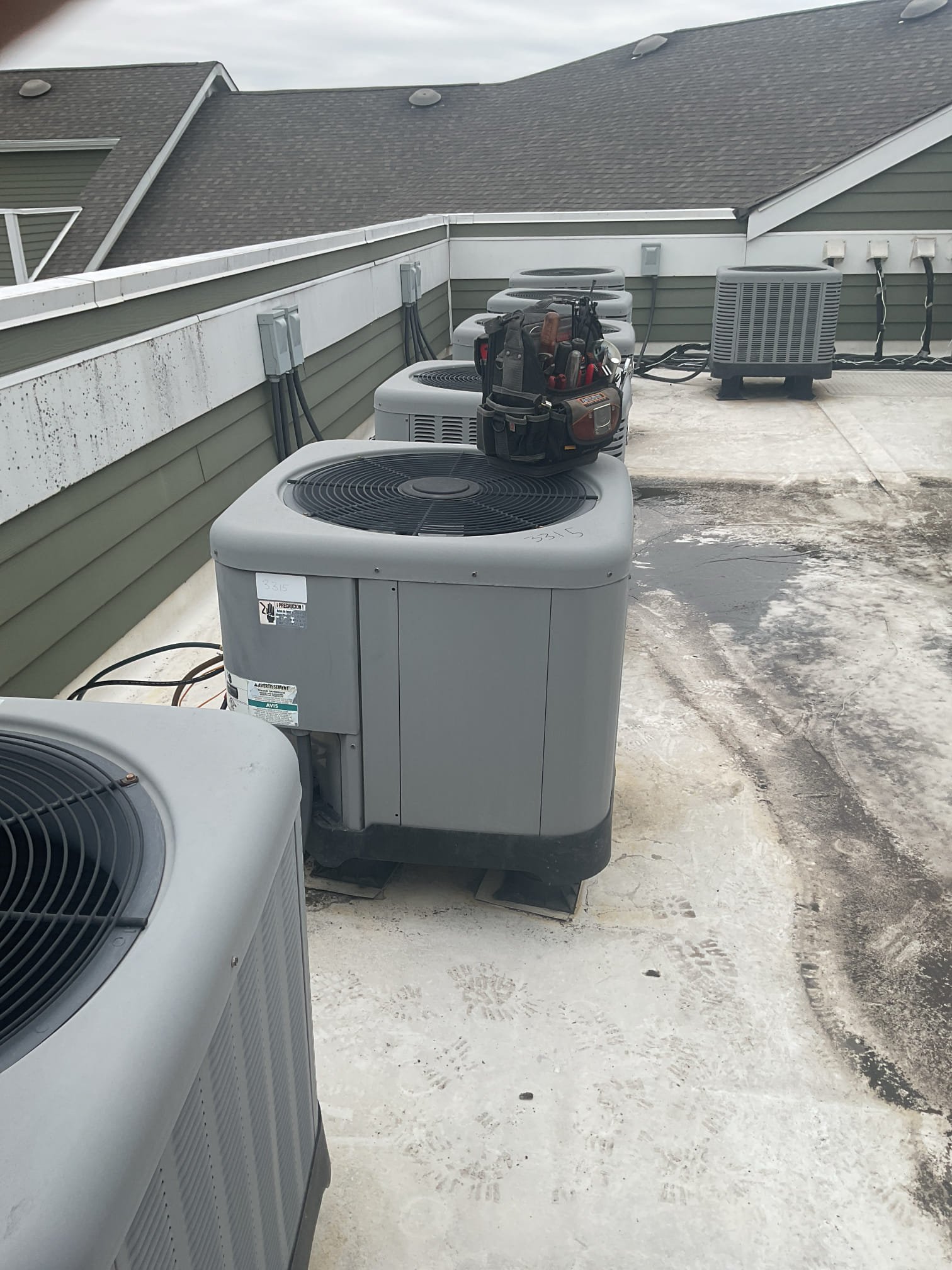 Fully assessed high energy bills on 2016 Rudd heat pump system. When I arrived found thermostat set on 73 degrees and it was at 73 degrees. Checked 410a refrigerant pressures they were 277/74. Tested heat pump in defrost mode, worked correctly. Checked temperature rise it was 28 degrees .Tennets  father was not home to go over information. Heat pump is working properly at time of service. 