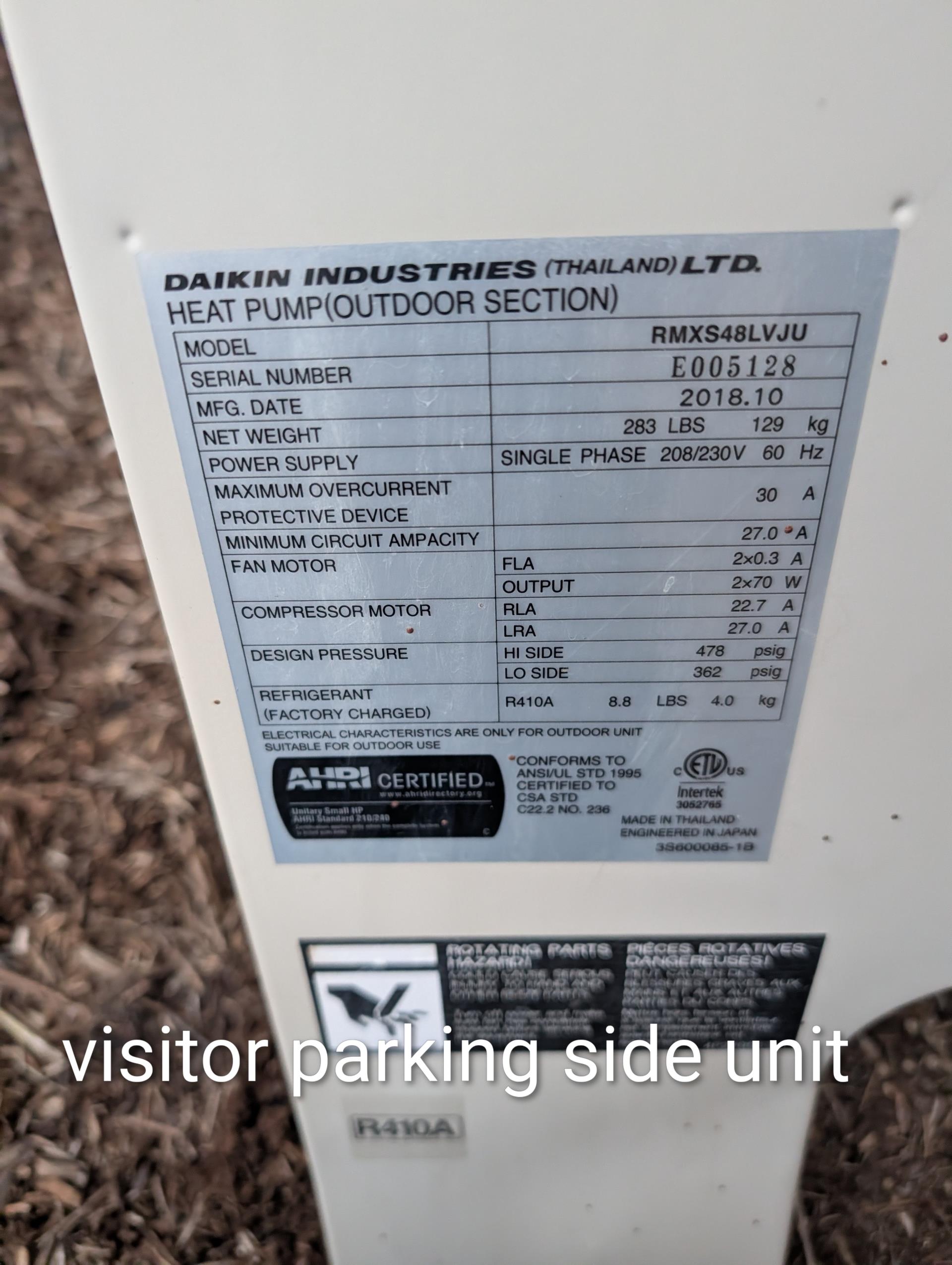 Completed heat tune ups.
(2) Minisplit systems with (5) indoor heads each.
 Cleaned all washable filters.
Measured temperature rise at each head.

Monitored refrigerant pressures at each system with demand for heating from all heads. Verified defrost cycles. Refrigerant pressures good.

The reception post mentioned that around mid day from time to time the units “shut off” and she has to reset all remotes. There were no error codes at outdoor control. Unit did not present any problems during today’s tune up and testing. 
Voltage feeding units is towards the low side of Randle (measuring 201V) absolute lowest would be 197V. 

Remember you cannot set remotes of indoor heads tied into o either outdoor unit unit to opposite modes (Heat/Cool). All (5) heads of left side must be set to the same mode. And all (5) heads of right side must be set to same mode. 