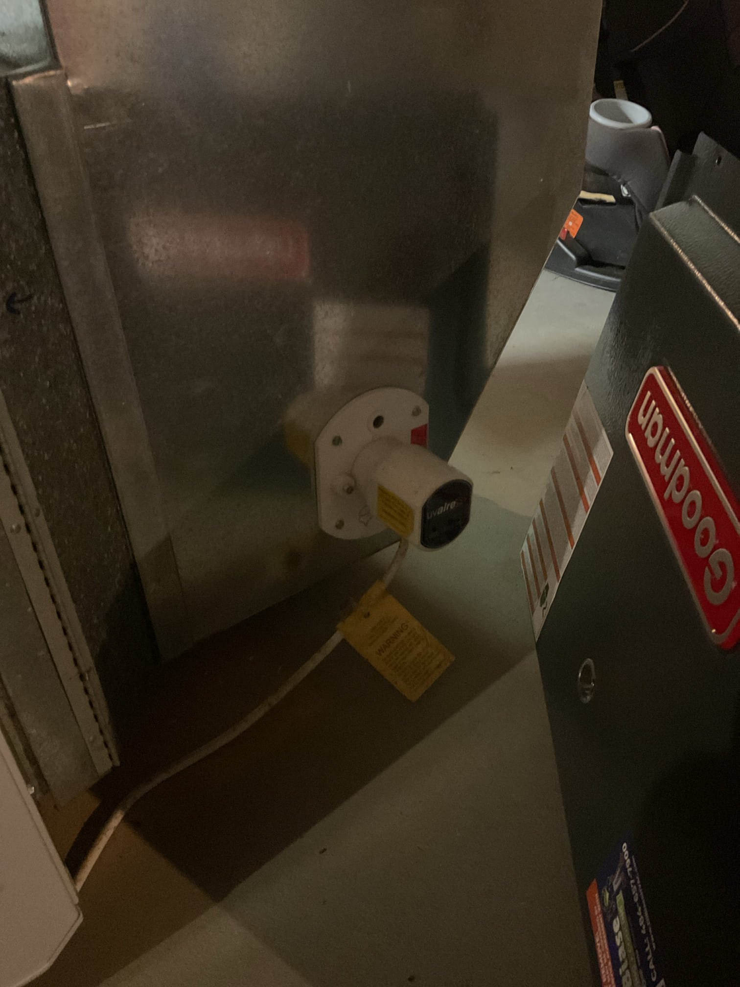 Performed precision heat tune up on 2024 Goodman gas furnace. Replaced aprilaire 413 air filter. Checked all electrical connections and components. Checked temperature rise. Checked gas pressure. Cleaned flame sensor. Wire brushed burners. Performed combustion test. Found old uv bulb on system installed incorrectly and not working provide options for newer uv air purifiers. Propane gas furnace is working properly at time of service. 