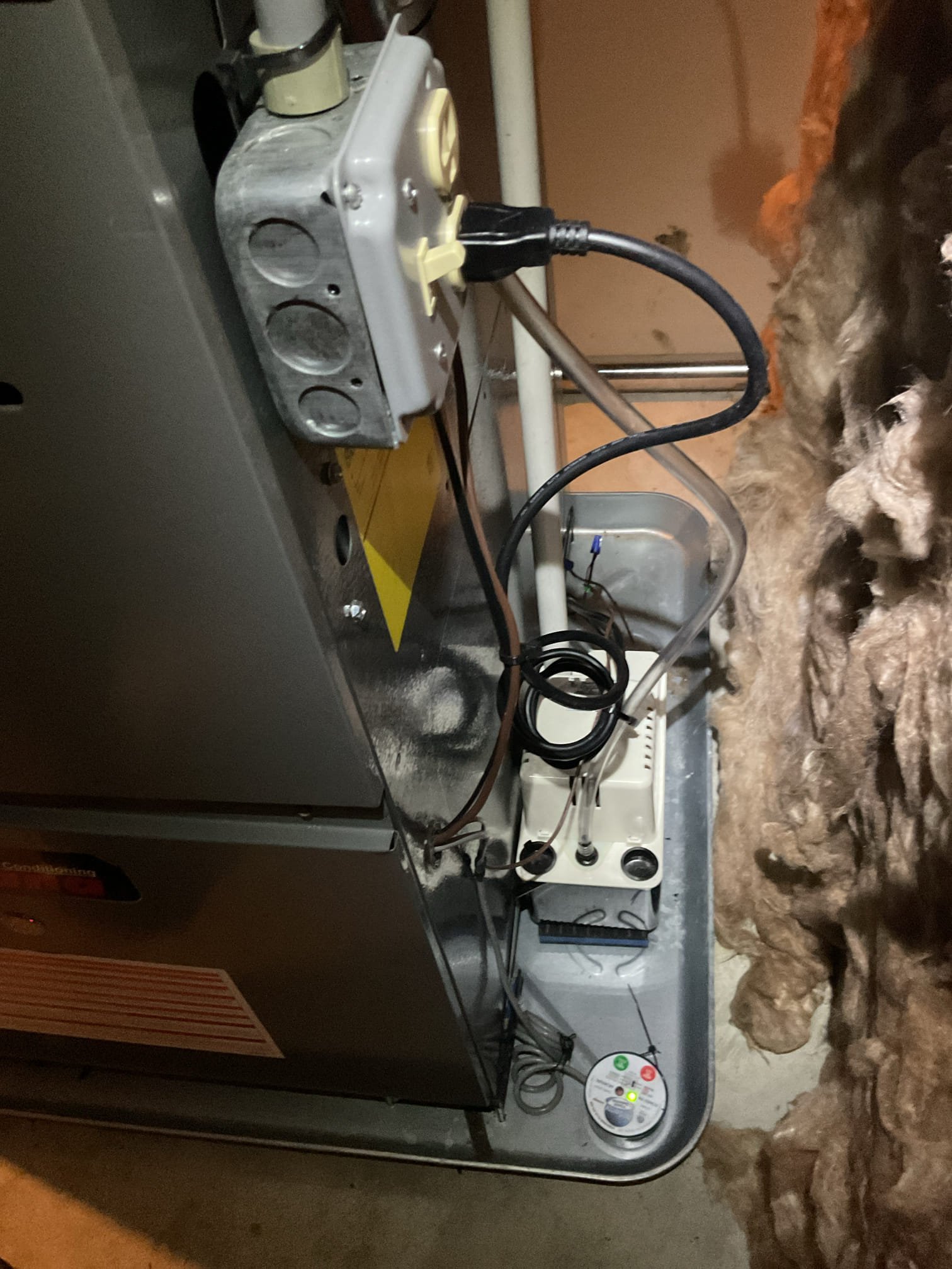 Luis 3-4-26 return visit to install new humidifier, replaced condensation pump and run new new vinyl. Test system operation test humidifier and pump ok. Cycle heater ok. At the end of cal. Customer was on work phone call. I talked to wife at the end of call. If Mike has questions he can call office and I can get back to him. 