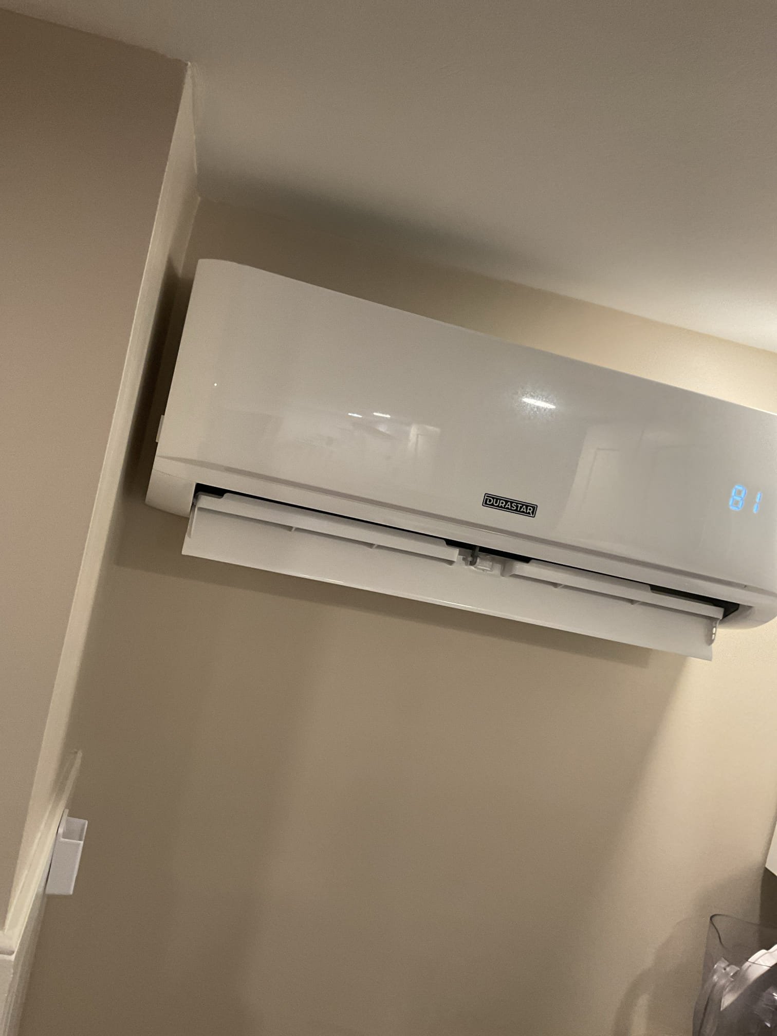 Performed ductless system inspection on recently installed two indoor head one outdoor heat pump.  Clean filters, check temperature rise 30 degrees rise both units, check outdoor unit electrical and refrigeration piping ok system is working properly at the time of service.