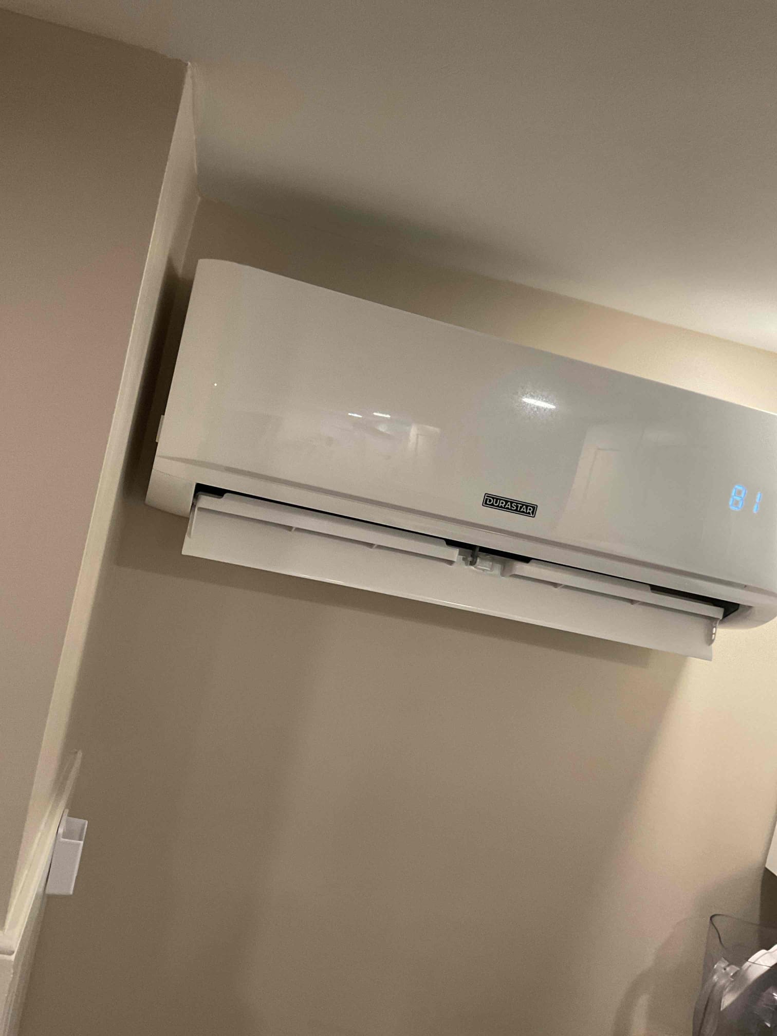 Performed ductless system inspection on recently installed two indoor head one outdoor heat pump.  Clean filters, check temperature rise 30 degrees rise both units, check outdoor unit electrical and refrigeration piping ok system is working properly at the time of service.