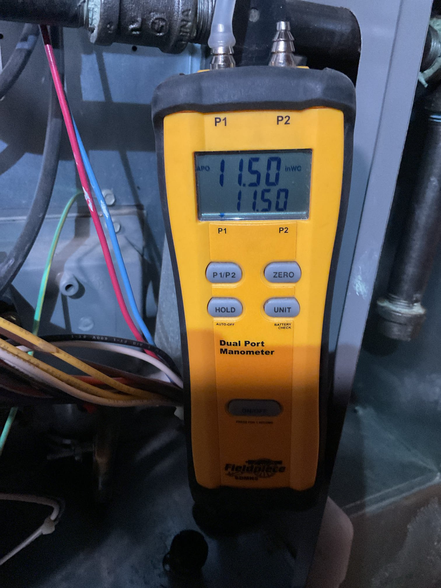 I arrived to the customers home to look at his gas furnace we were just here on 02/4/26 for maintenance. 
No recall , everything with the equipment on our end is good no gas leaks , gas pressure is fine. Noticed the outdoor meter isn’t working correctly, which could be causing his high bills . I had told him to contact his supplier. Collected for diagnostics. 
I also recommended an air cleaner for their hone and let them know to change there filter more often , monthly. 