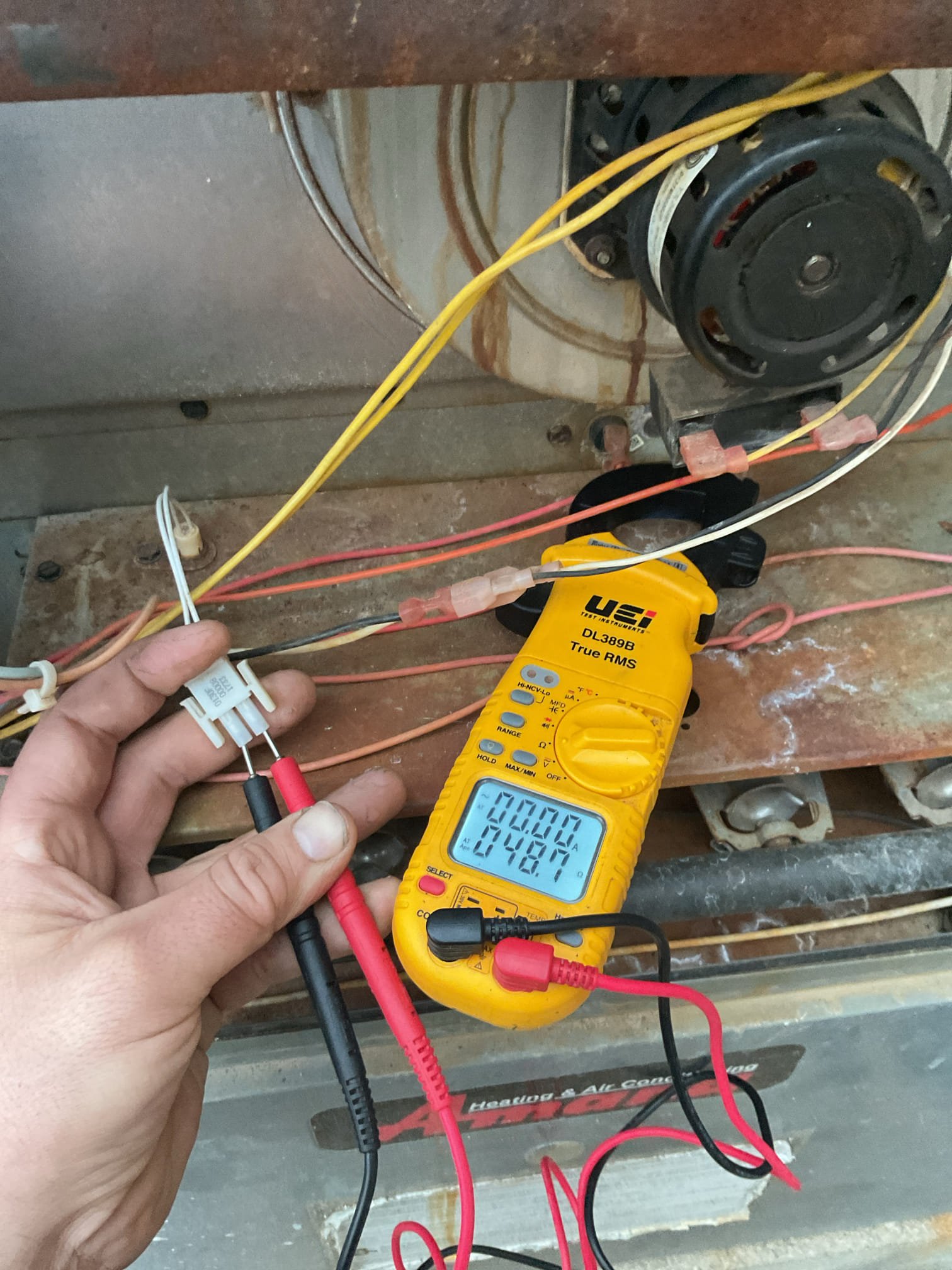 
Completed heat tune up for natural gas furnace in greenhouse. Furnace is 9 years old. Standard efficiency 140,000 BTU input
Cleaned washable filter
Inspected heat exchanger, burners, flue pipe, inducer assembly and hoses; one section of flue pipe has a separated seam. Provided email estimate to replace flue piping
Inducer motor bearing are noisy, provided email estimate to replace inducer assembly
 
Inspected hot surface ignitor and verified resistance with meter; ohm reading ok. But ignitor is physically very worn.  Provided email estimate to replace
Cleaned flame sensor and verified flame rectification circuit
Measured temperature rise
Checked wiring, controls, electric motors and components; provided email estimate for surge protector. 
Checked manifold gas pressure
Inspected drain and pump, 

Combustion, draft and smoke tests: Pass

Gas furnace is operating well at this time but flue pipe needs attention. 