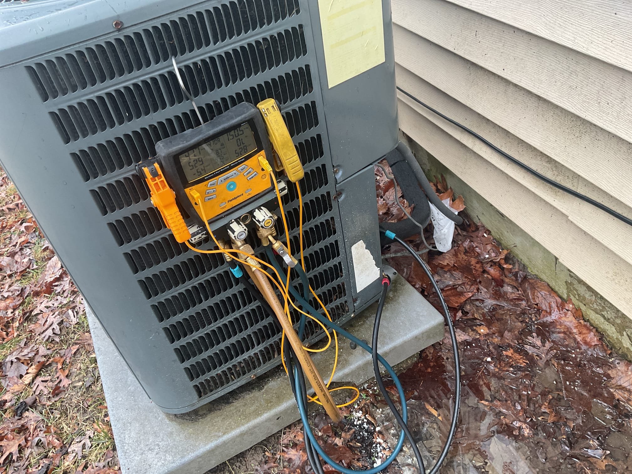 Fully assessed 2006 Goodman heat pump not working properly. Found system low on charge. System is r-22. Pressures were 150/41. Also found evaporator coil rusted and corroded and covered in dirt and lint. Coil in not able to be cleaned without removal. Also found reversing valve getting stuck and not fully switching over after coming out of defrost. At this point only logical option is to replace heat pump system. They are going to talk with management.