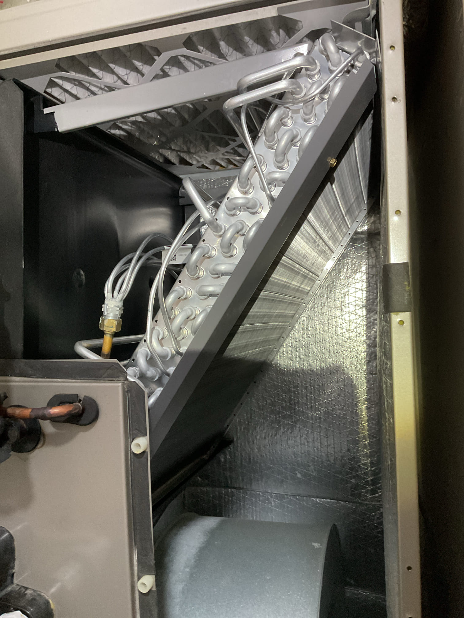 I arrived to the customers home for a peco heat pump assessment on a 8 yr old system . I checked all electrical connections and voltages . I checked the air filter and replaced, supplied by the customer 16x21x1 . Inspected the indoor coil and tested electric heat package. Took temp splits for the electric heat and blower motor amperage draws. I looked at the outdoor heat pump and tested for an outdoor btu output. Inspected the outdoor components and unit pressures. Everything is working fine at this time of service. 
I went through the thermostat and adjusted some settings for her aux heat . Her bills have been high . 
I did leave an estimate for a ez trap for a water protection. For her to review. 