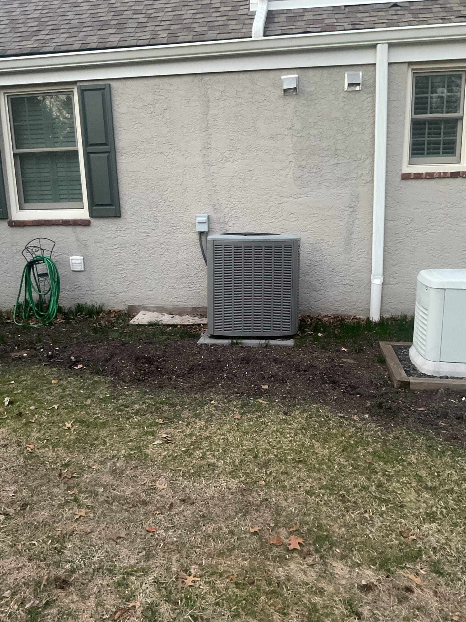 Equipment is 4 Ton AC with 90,000 BTU 2 stage natural gas furnace.
2 zones
Lennox Harmony III zone board with discharge air sensor that opens the AC (outdoor unit) circuit when temp drops below 40°
(2) Zones (2) Thermostats 1st Fl and 2nd floor 

(3) Dampers: (2)are 8x20 1st Fl (1) is 16x8 2nd Fl

Formerly the other side of Y conductor at the furnace control was landed to DS on the zone board so only when dehumidification would call would the Y contact close on the indoor control and energize cooling blower speed.
Zone panel is no longer energizing the dehumidification, so o wired to Y1 contact on zone board.

Afterwards tested AC. Pressures ok.
Capacitor is a 45/10uF reading ok on 45 but a little weak on the 10 (fan) side. 
Contactor is also pitted Provided estimate to replace both. 

During my time here today we discussed and I recommended replacing the system.
Offered consultation but she will be too busy to be able to sit down for a consultation. I took notes and photos for Joe to 