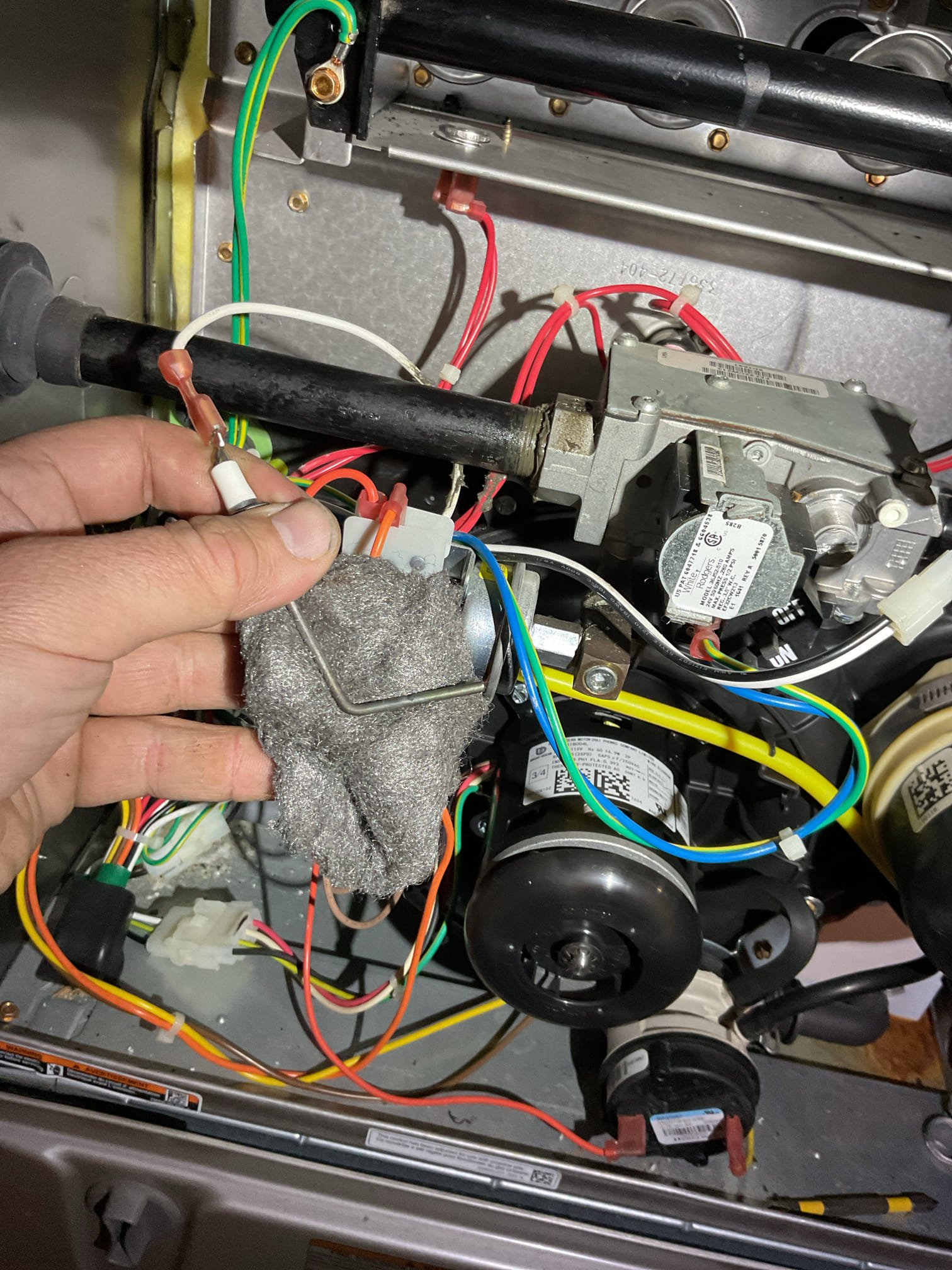 
Completed heat tune up for (2) propane furnaces 

Replaced 16x25x5 filter in attic system
Replaced 20x25x5 filter in basement system

For each furnace. 
Inspected heat exchanger, burners, flue pipe, inducer assembly and hoses
Inspected hot surface ignitor and verified resistance with meter
Cleaned flame sensor and verified flame rectification circuit. In the past we have replaced flame sensors every 2-3 years when theybegin to develop pits in the metal. Both flame sensor ok but I informed them that they may need to be replaced next year. 
Measured temperature rise and static pressure
Checked wiring, controls, electric motors and components; there are no surge protectors; left estimate for a surge protector for each of the 2 furnace circuits. 
Checked manifold gas pressure
Inspected drains and pump. Both systems drain to basement pump. The evaporator drains do not have overfill protection switches. Provided estimate to install (2) drain pan safety switches. 

Provided an estimate for p