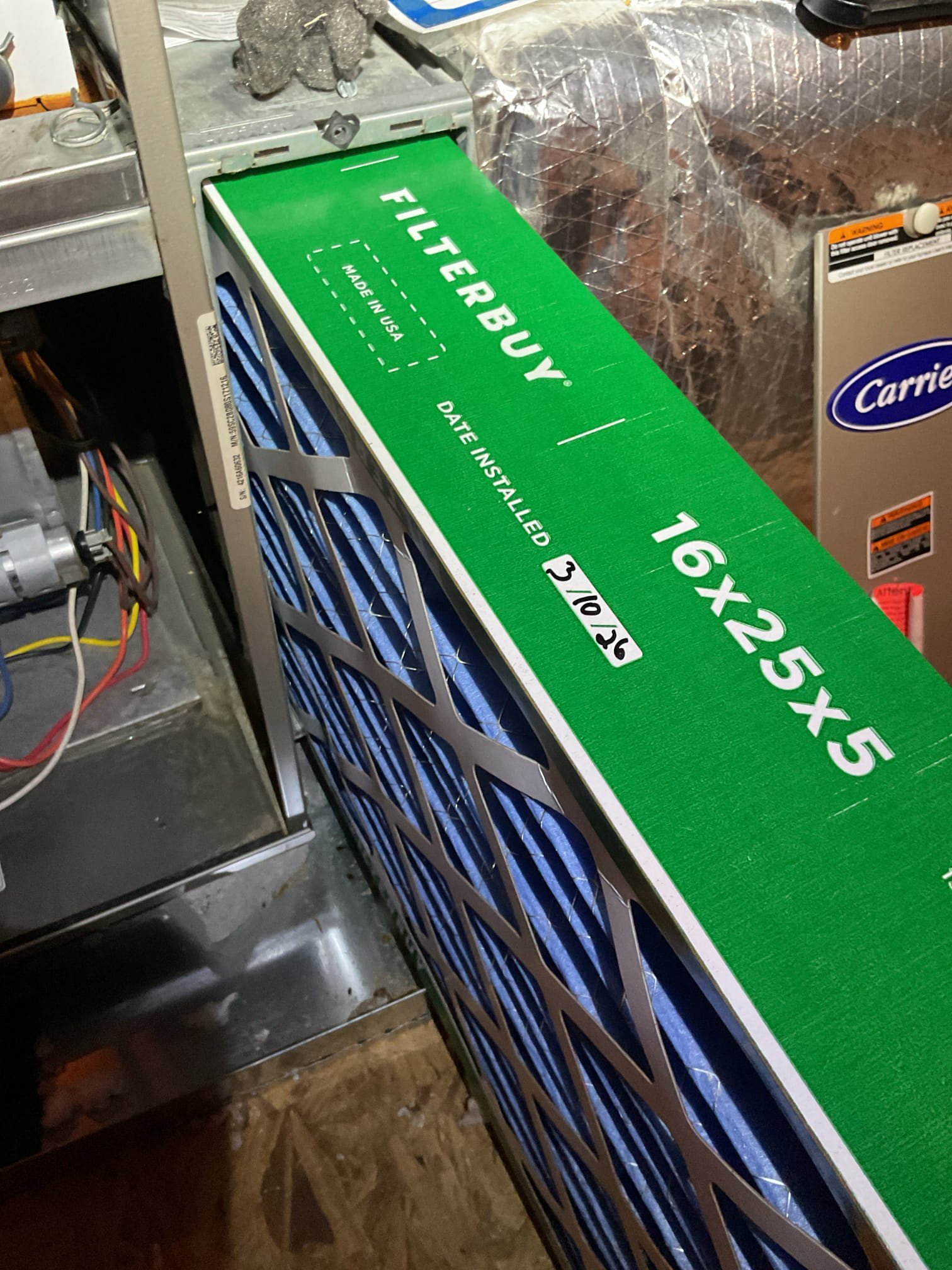 
Completed heat tune up for (2) propane furnaces 

Replaced 16x25x5 filter in attic system
Replaced 20x25x5 filter in basement system

For each furnace. 
Inspected heat exchanger, burners, flue pipe, inducer assembly and hoses
Inspected hot surface ignitor and verified resistance with meter
Cleaned flame sensor and verified flame rectification circuit. In the past we have replaced flame sensors every 2-3 years when theybegin to develop pits in the metal. Both flame sensor ok but I informed them that they may need to be replaced next year. 
Measured temperature rise and static pressure
Checked wiring, controls, electric motors and components; there are no surge protectors; left estimate for a surge protector for each of the 2 furnace circuits. 
Checked manifold gas pressure
Inspected drains and pump. Both systems drain to basement pump. The evaporator drains do not have overfill protection switches. Provided estimate to install (2) drain pan safety switches. 

Provided an estimate for p