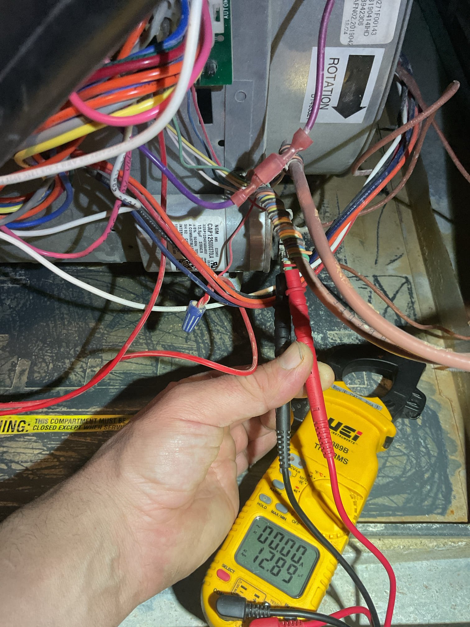 
Completed heat tune up for natural gas furnace.

Replaced 16x25x1  filter
Inspected heat exchanger, burners, flue pipe, inducer assembly and hoses
Inspected hot surface ignitor and verified resistance with meter
Cleaned flame sensor and verified flame rectification circuit
Measured temperature rise and static pressure
Checked wiring, controls, electric motors and components; there are no surge protectors; left estimate for a surge protector 
Checked manifold gas pressure
Inspected drain and pump. There is a condensate pump safety but no EZ trap. System lacks ideal water safeties. A wet switch is preferred to float switch in the pan. Provided email estimates. One for EZ trap only and one for EZ trap+ Wet switch. 
Also provided previous email estimate to run new vinyl tubing to standpipe 
Provided email estimate to replace expansion tank and properly support/strap. 

Combustion, draft and smoke tests: Pass

Gas furnace is operating well at this time. Lacks surge protection and water saf